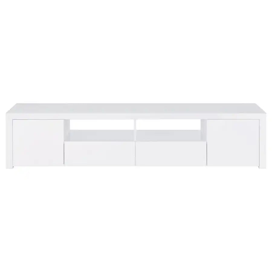 Jude - 2 Door Engineered Wood TV Stand - High Gloss White