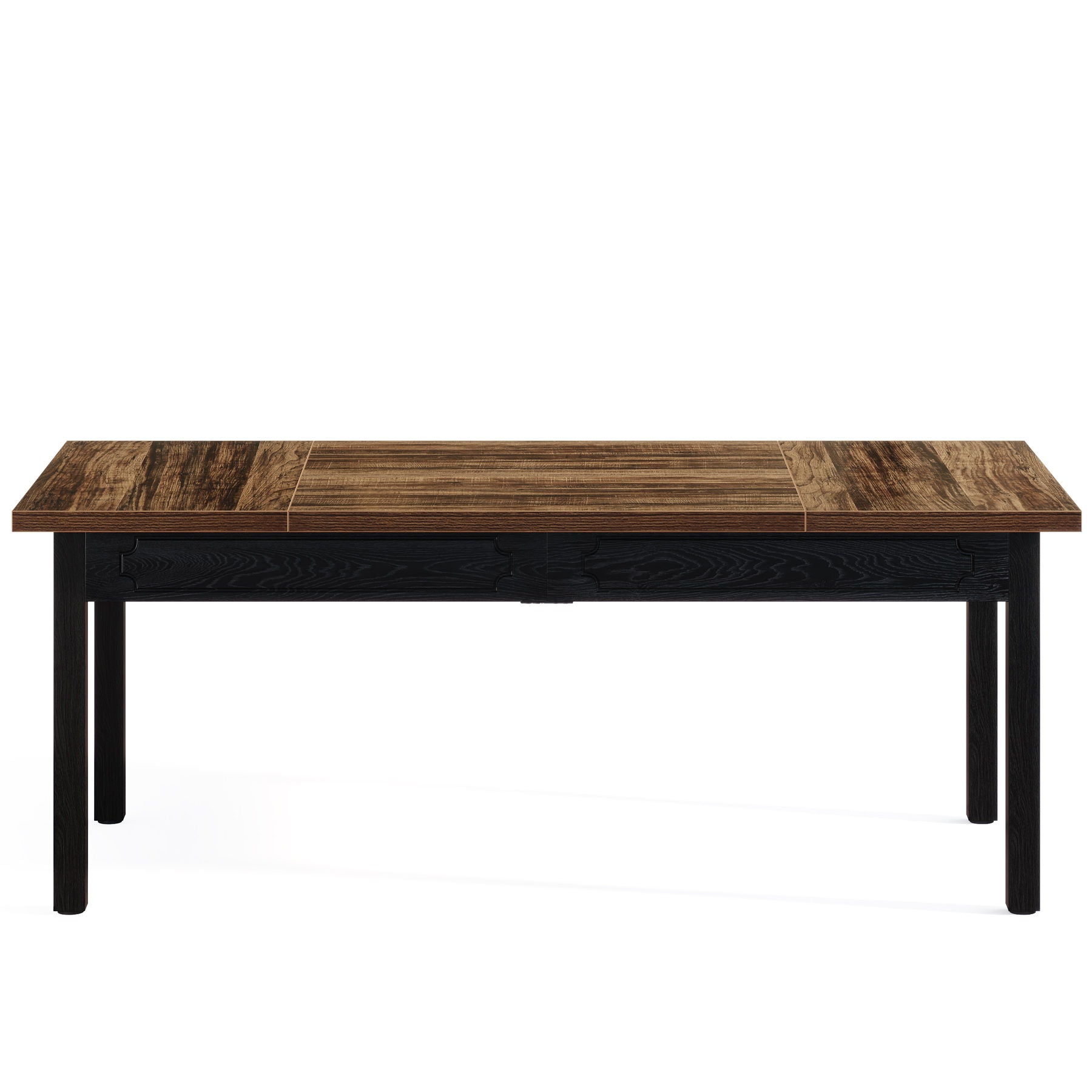 Executive Office Desk, Computer Table With Thick Top - Brown / Black