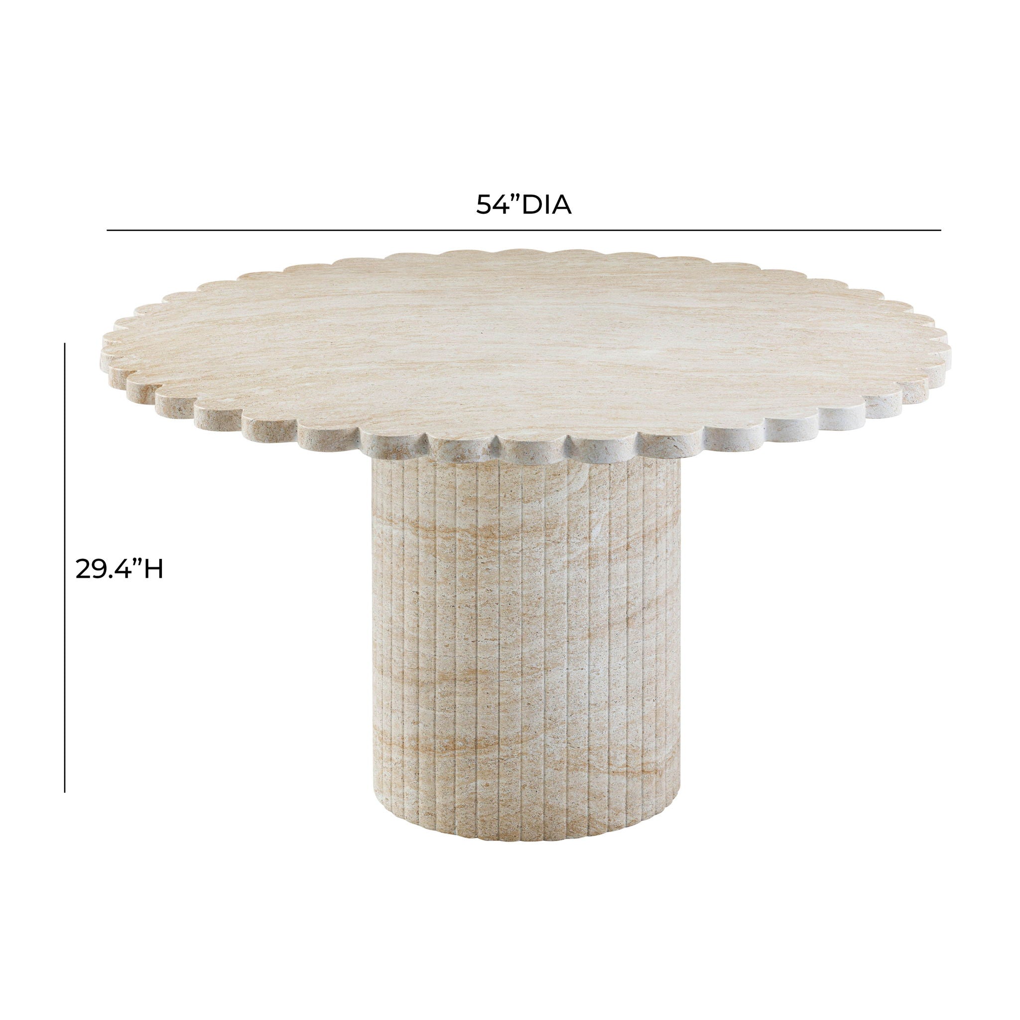 Blossom - Indoor / Outdoor Round Dining Table - Washed Travertine