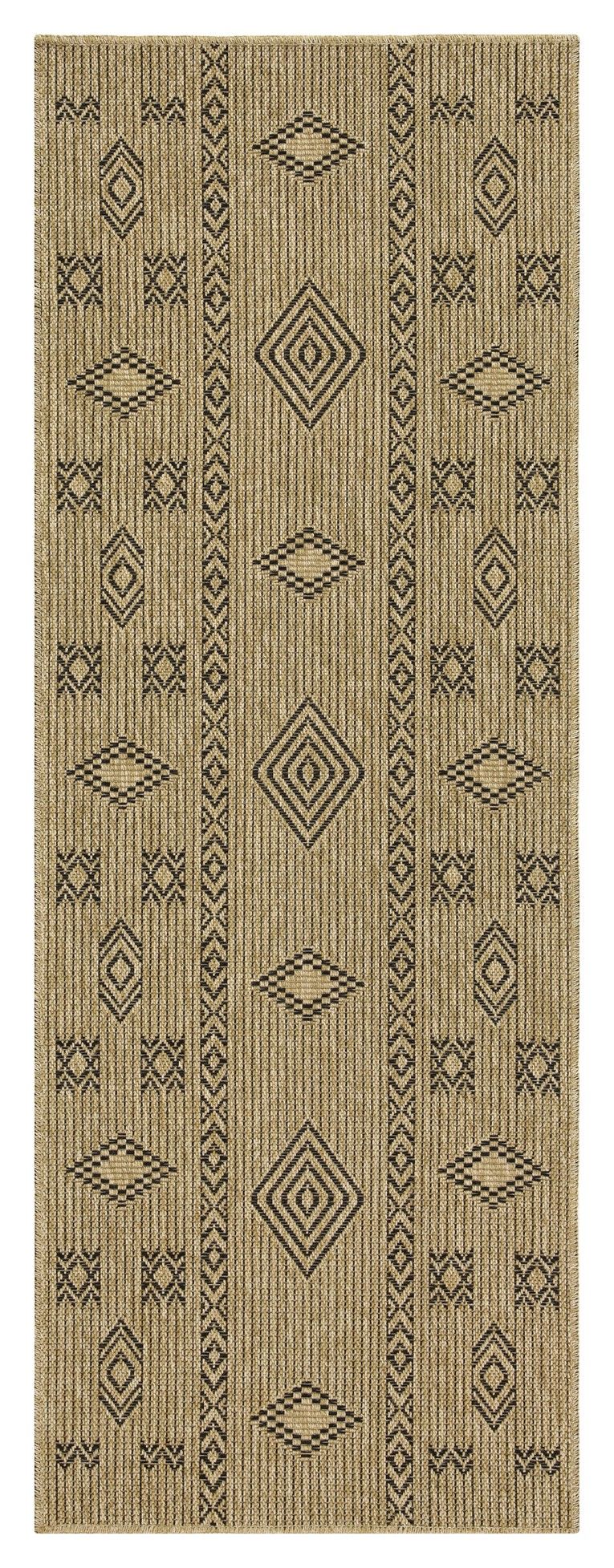 Earth - 5'3" X 7'3" Indoor, Outdoor Area Rug Polypropylene - Jute / Black - Best Buy Furniture