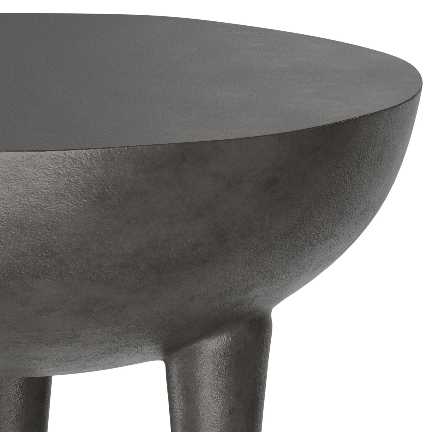 Otto - Cast Aluminum Side Table - Black - Best Buy Furniture