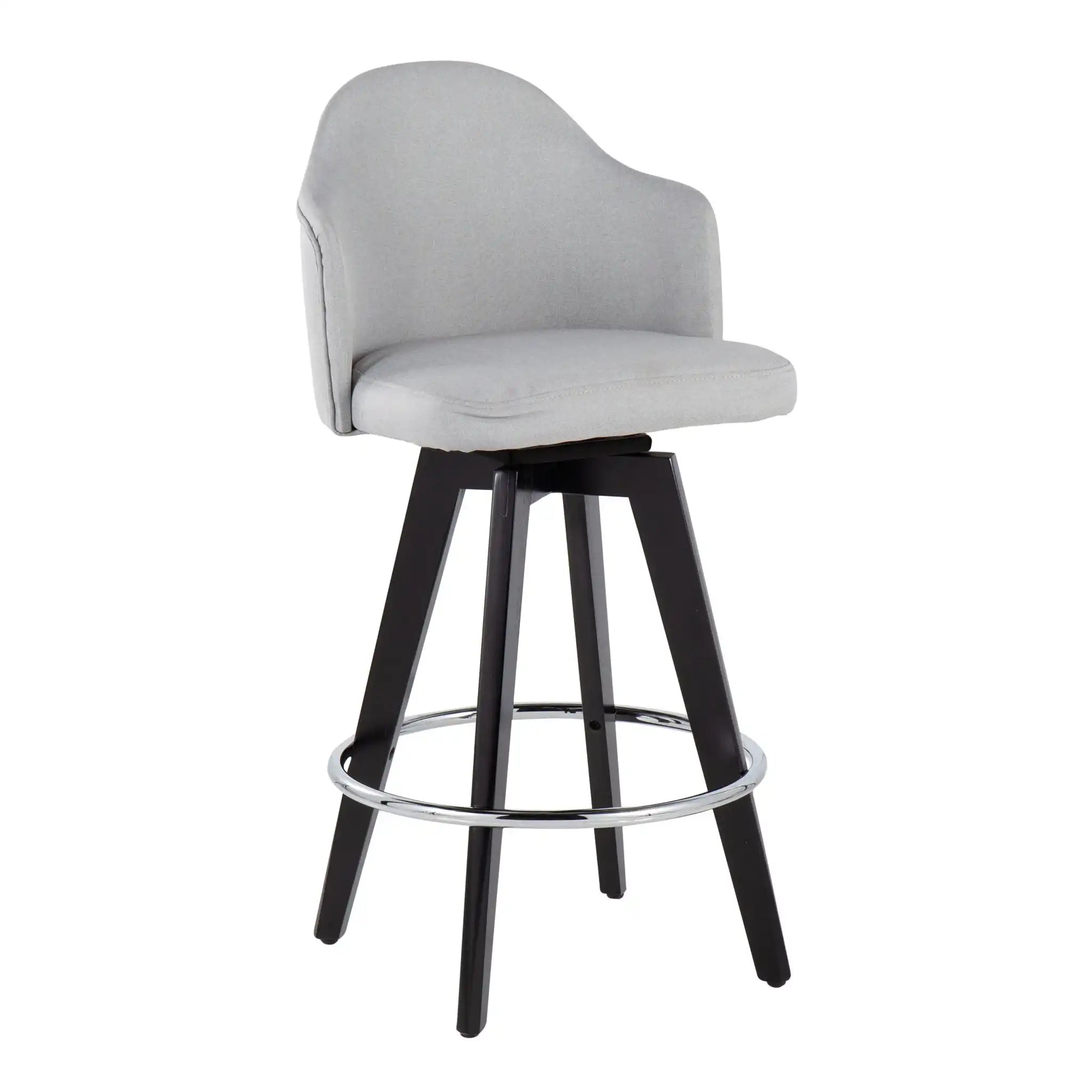 Ahoy - Contemporary Fixed Height Counter Stool With Round Footrest (Set of 2)