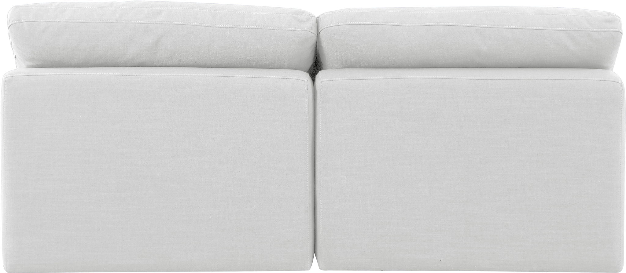 Indulge - Linen 2 Piece Modular Armless Sofa - White