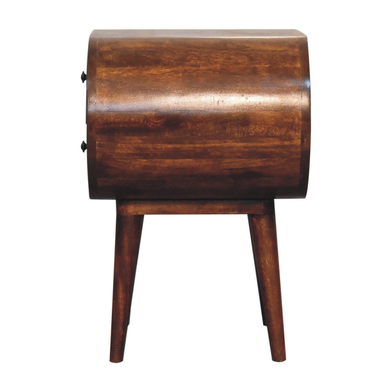 Large Chestnut Circular Bedside - Best Buy Furniture