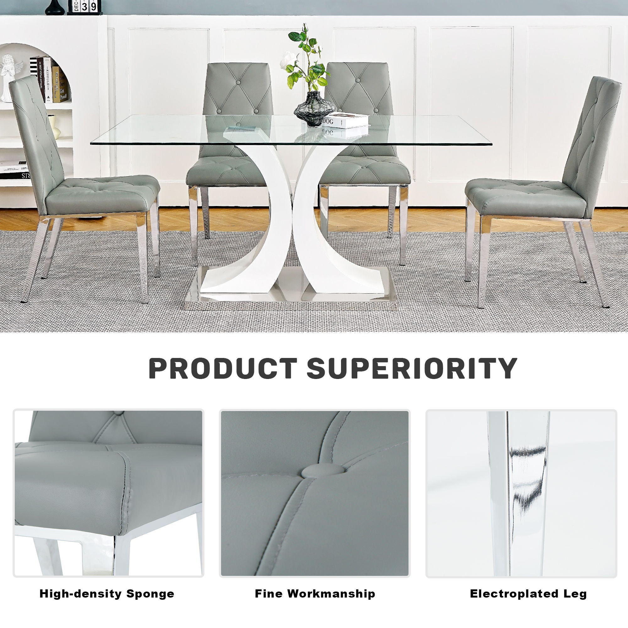 Modern Light Luxury Dining Chair (Set of 2)