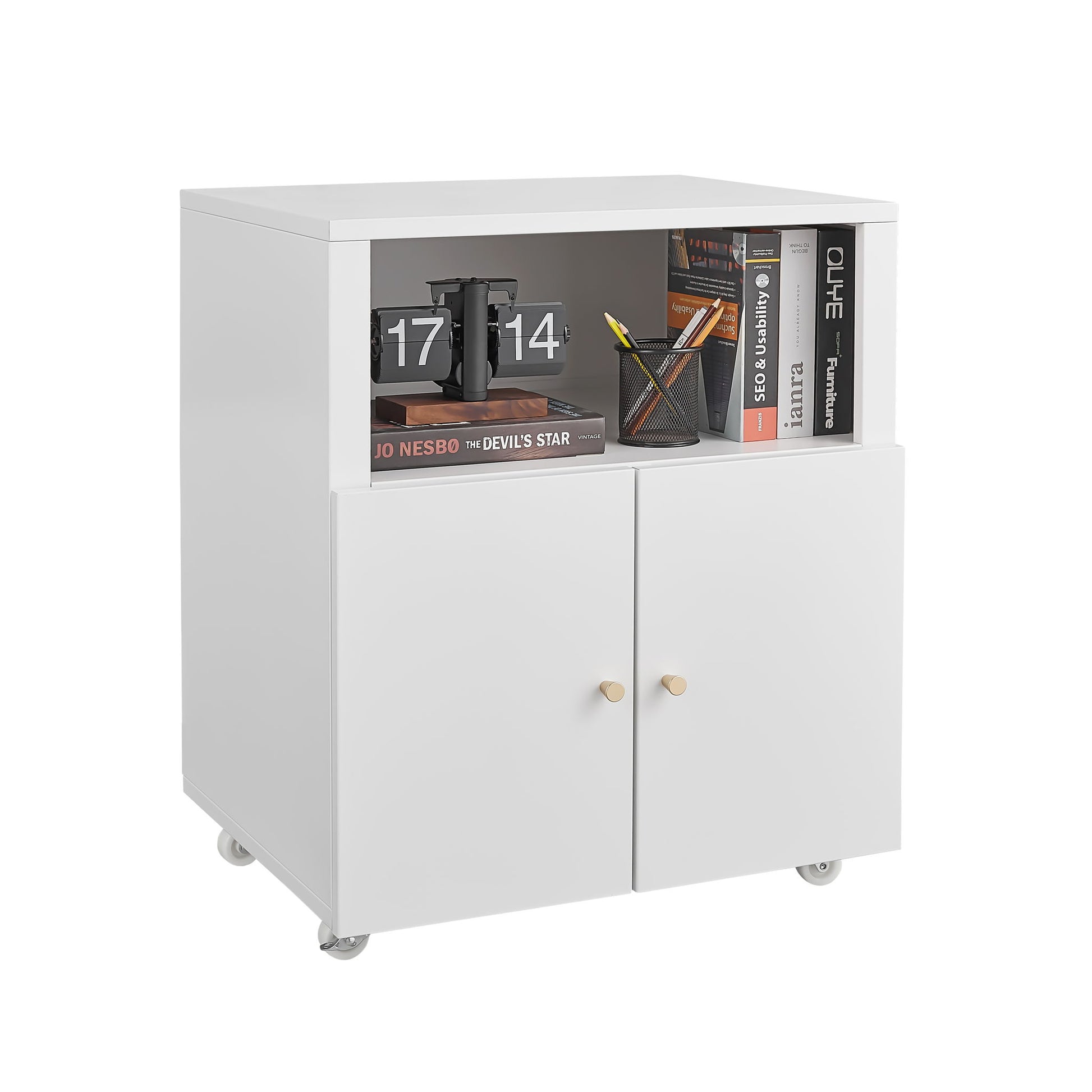 Home Office Printer Stand With Wheels And File Cabinet - Best Buy Furniture
