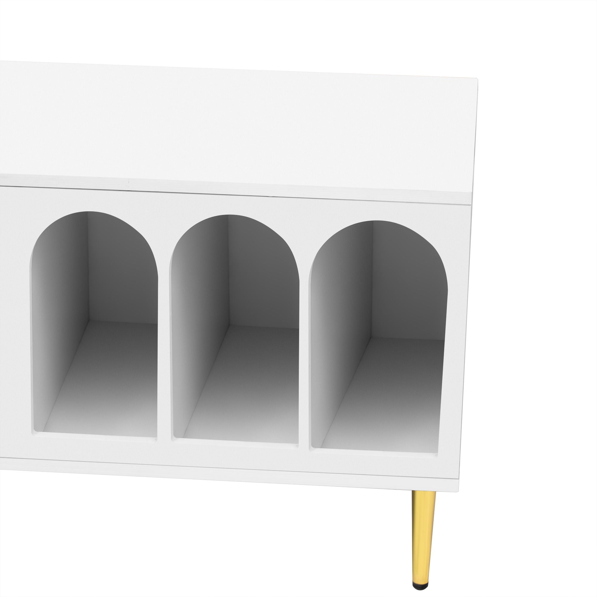 Modern TV Stand With 3 Shelves And 2 Cabinets