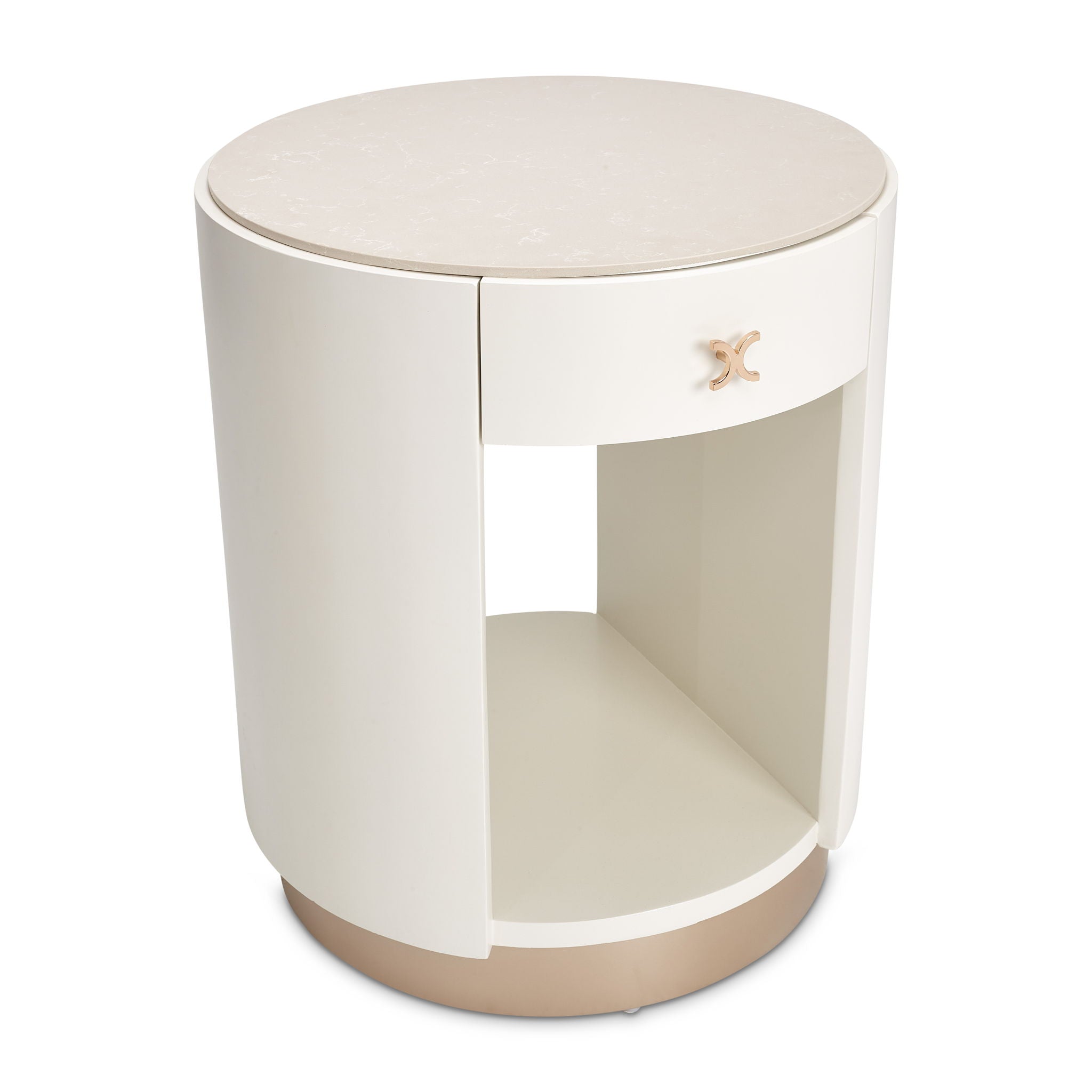 La Rachelle - Round End Table - Champagne