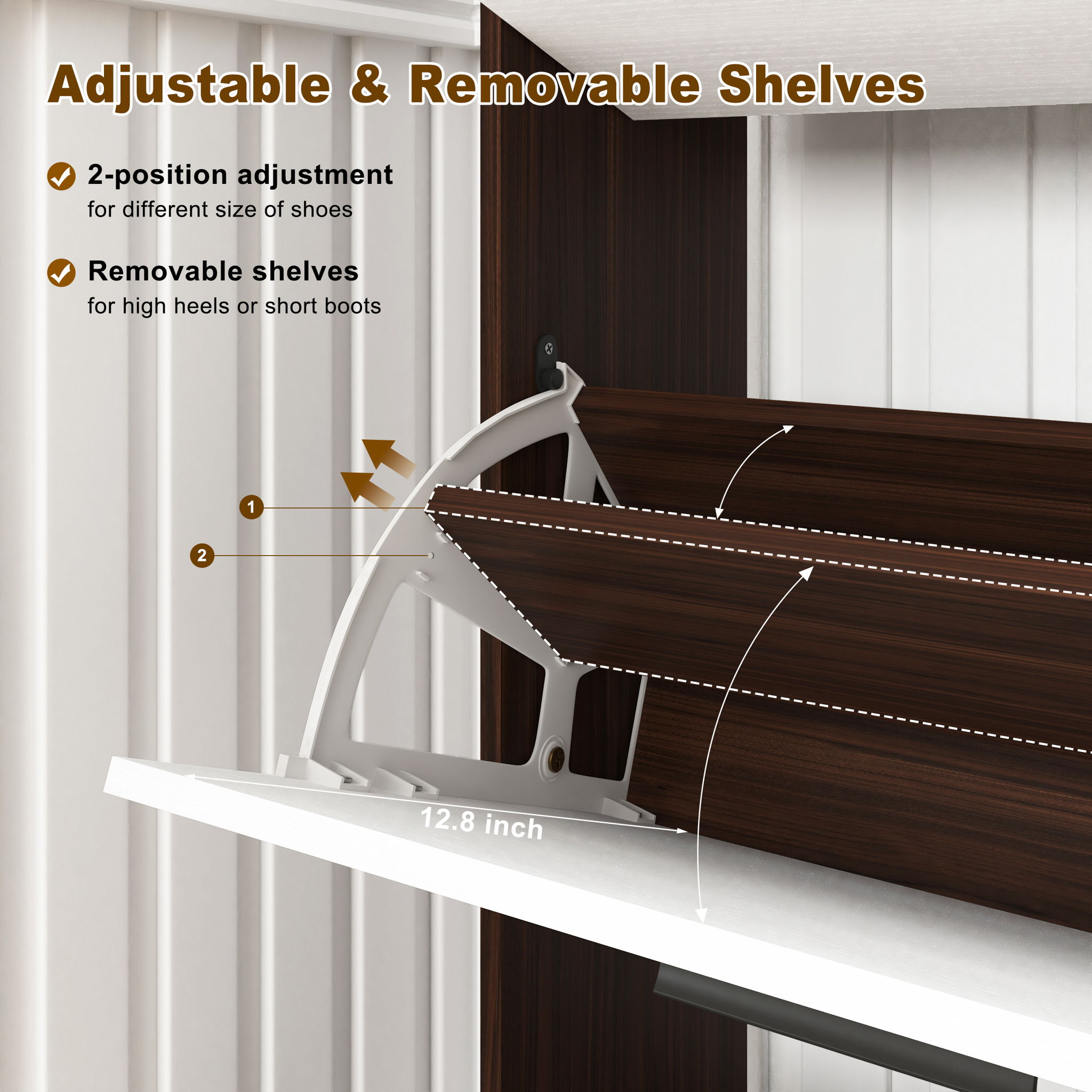 Modern Freestanding Shoe Storage Cabinet With 3 Flip Drawers