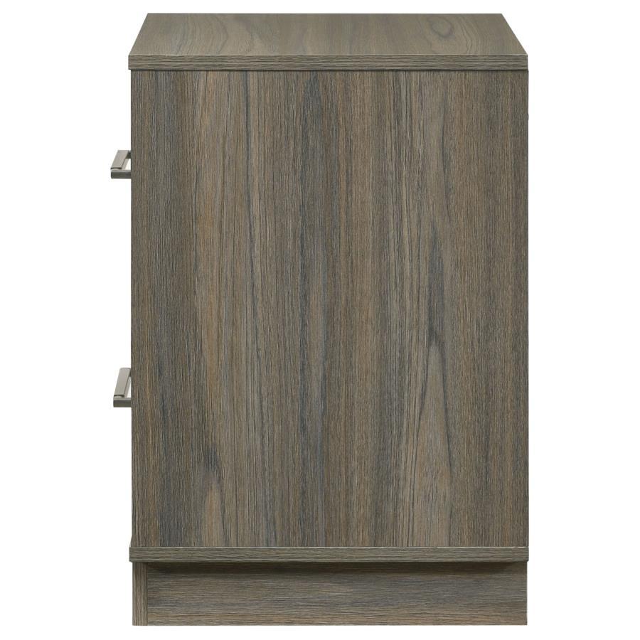 Fenwick - 2-Drawer Nightstand Bedside Table - Gray Oak - Best Buy Furniture