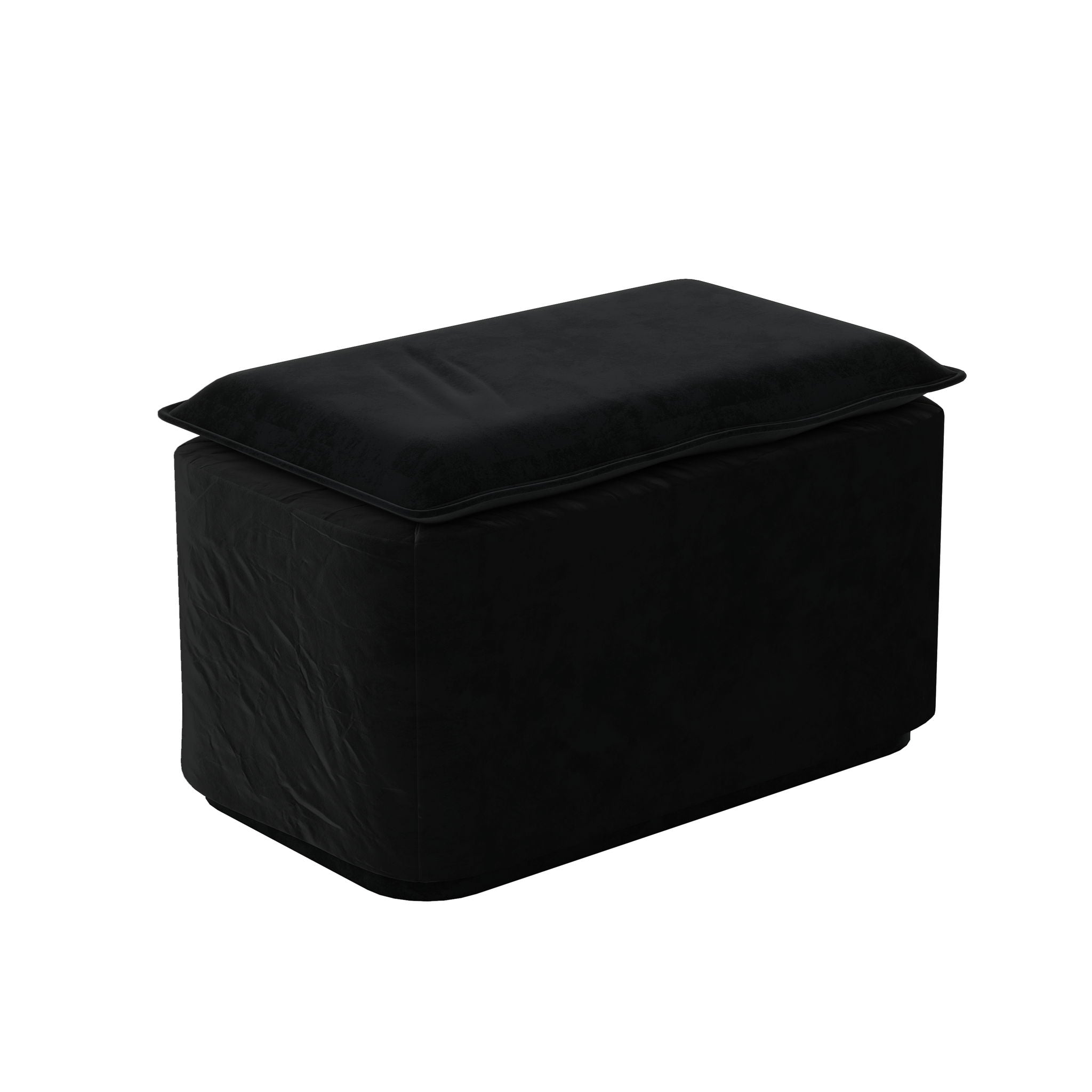 3 In 1 Pull Out Sofa Bed, Convertible Sleeper Sofa Bed, 3 Seater Sofa With Movable Ottoman - Black