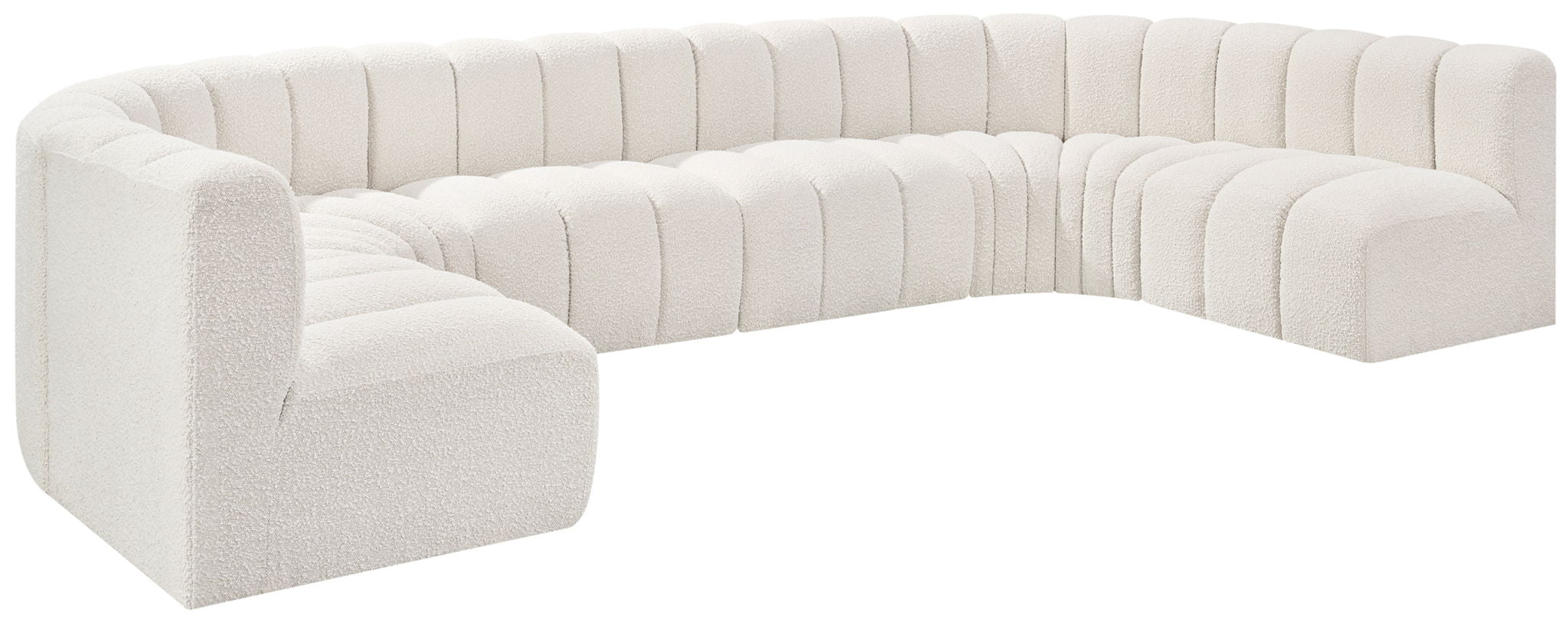 Arc - Boucle Fabric 8 Piece Modular Sofa