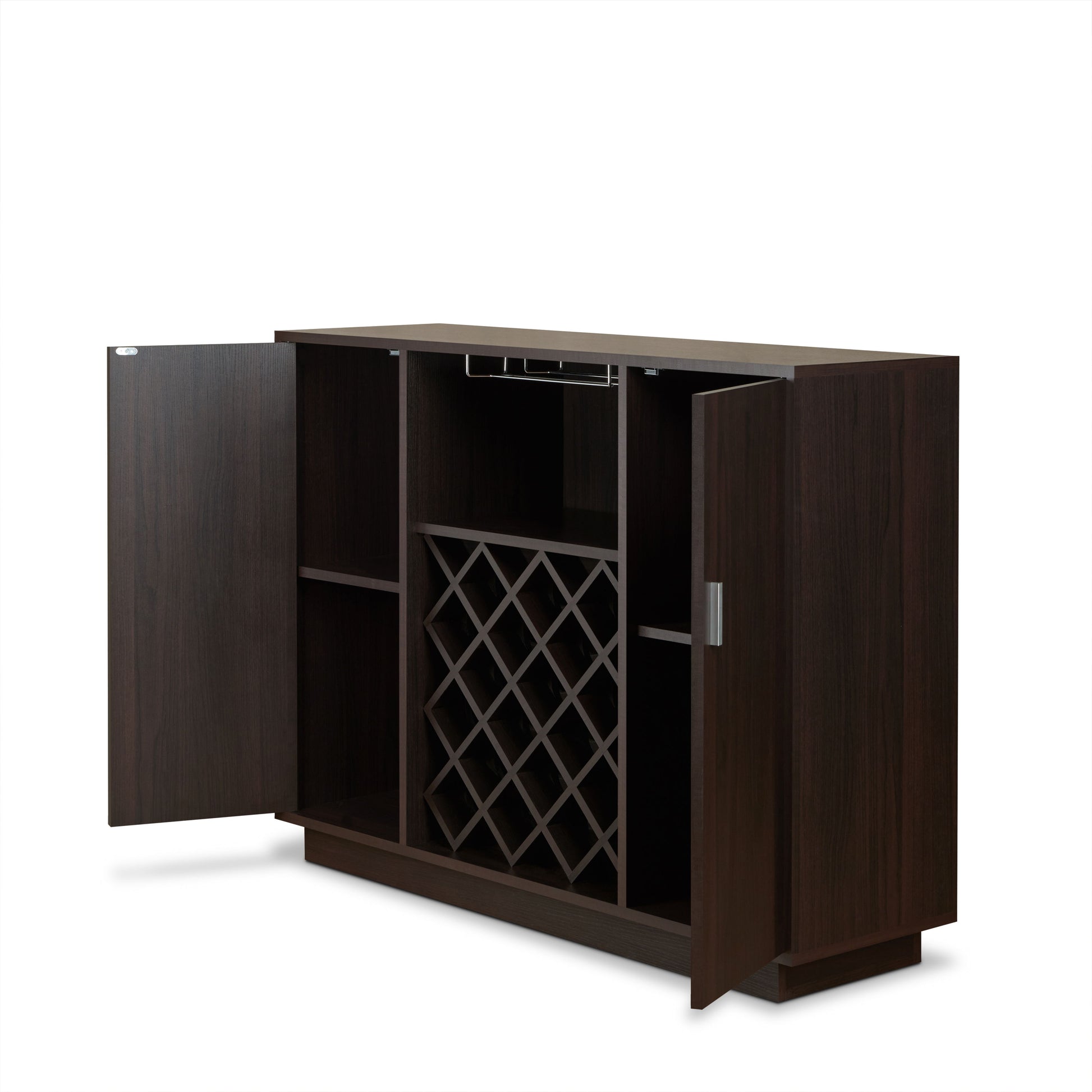 Hazen - Wine Cabinet - Espresso - Best Buy Furniture