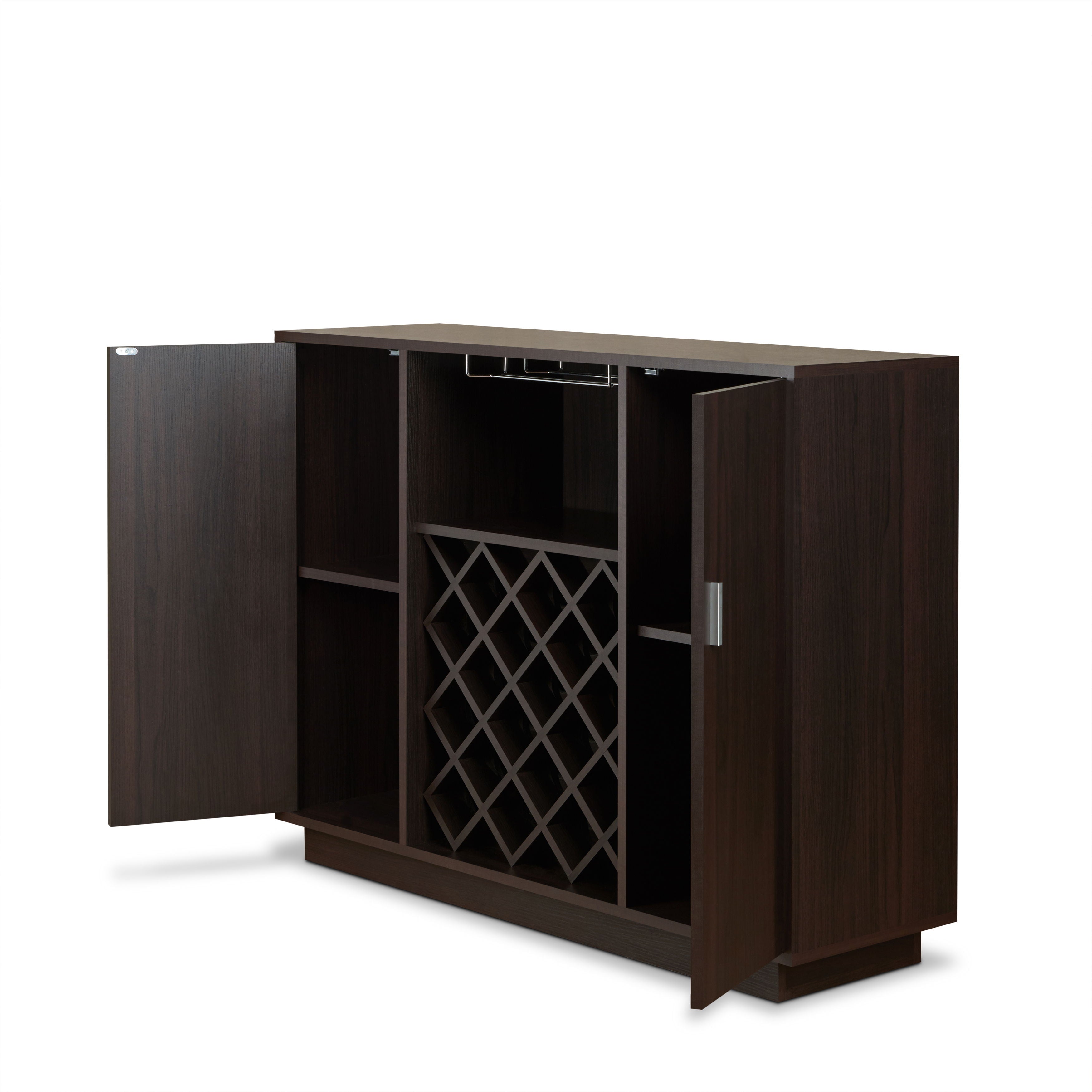Hazen - Wine Cabinet - Espresso - Best Buy Furniture