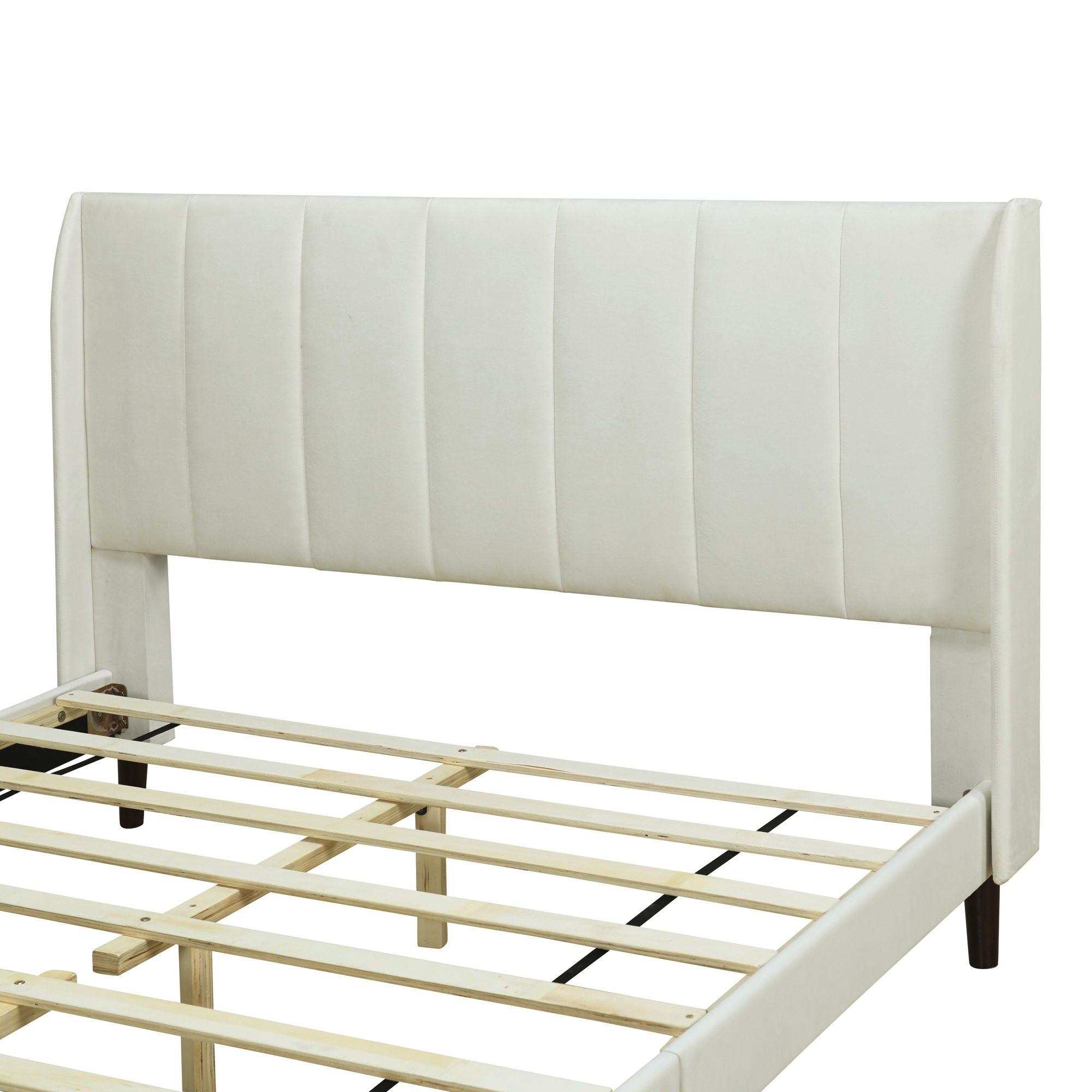 Upholstered Platform Bed Velvet
