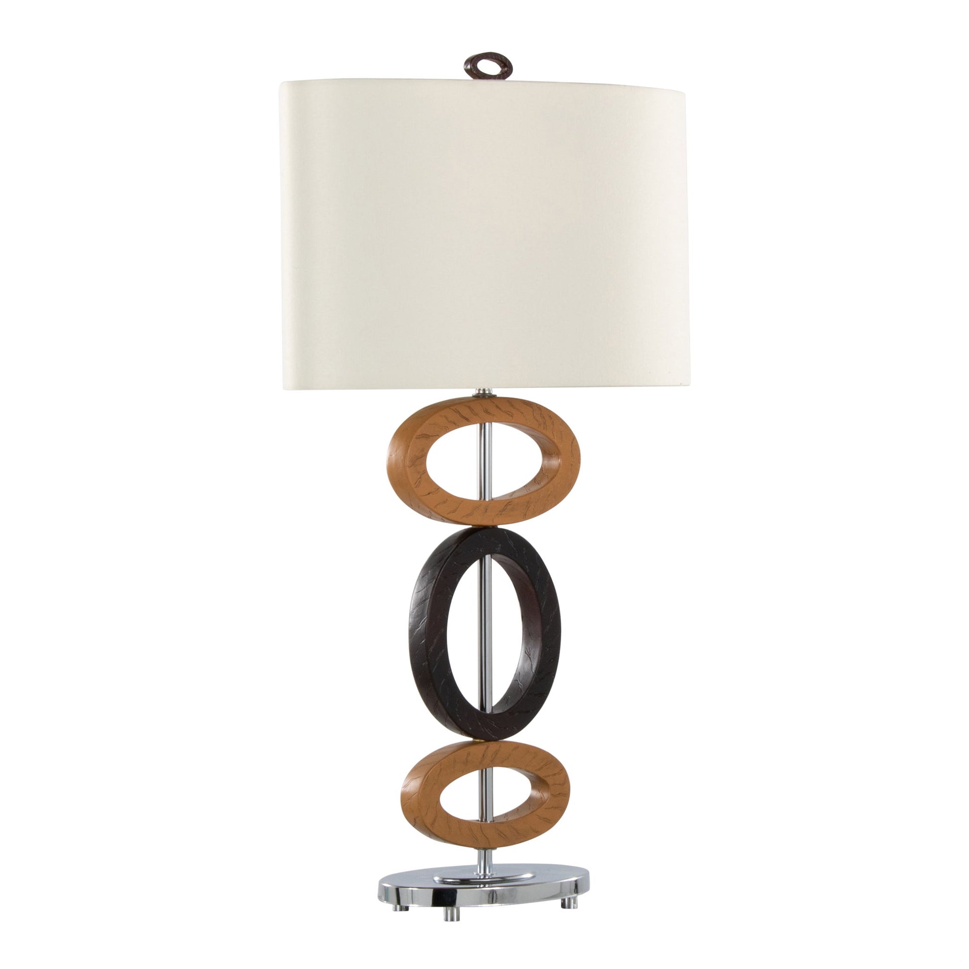 Hoops - Table Lamp (Set of 2) - Cedar / Bronze / White - Best Buy Furniture