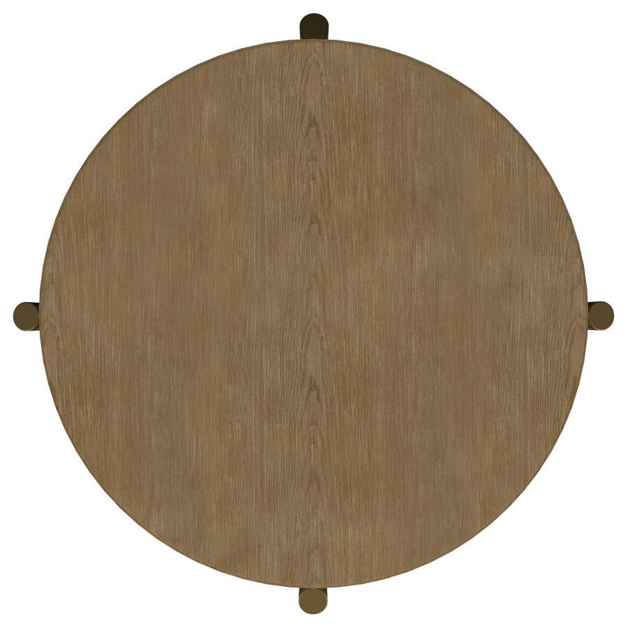 Arini - Round End Side Table With Storage Shelf