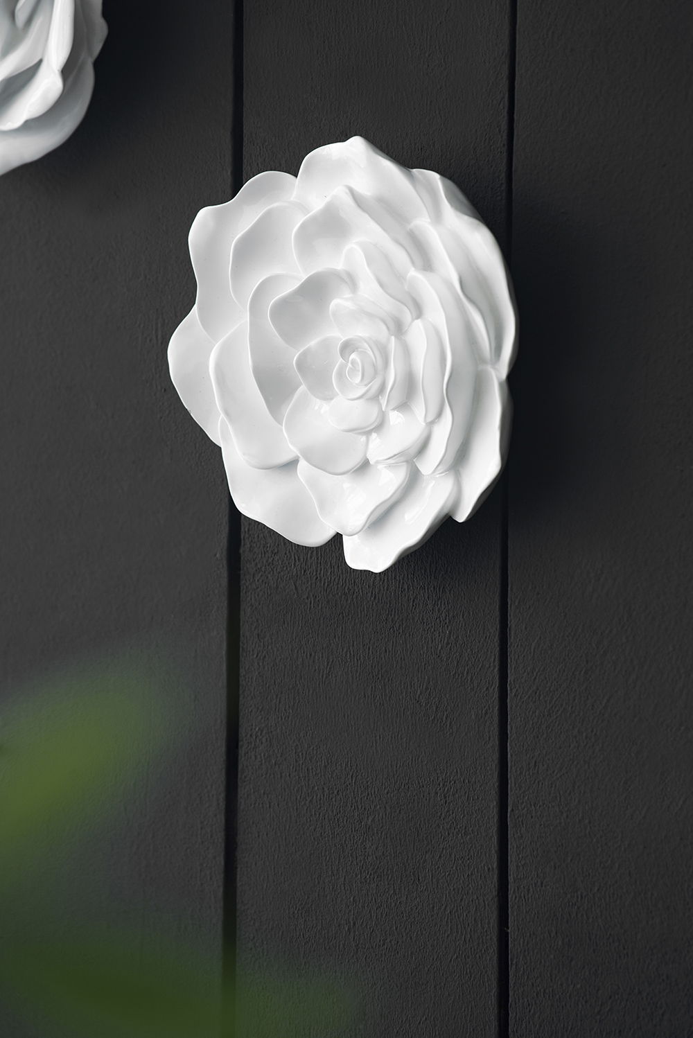 Rose Hanging Wall Accents (Set of 2) - White
