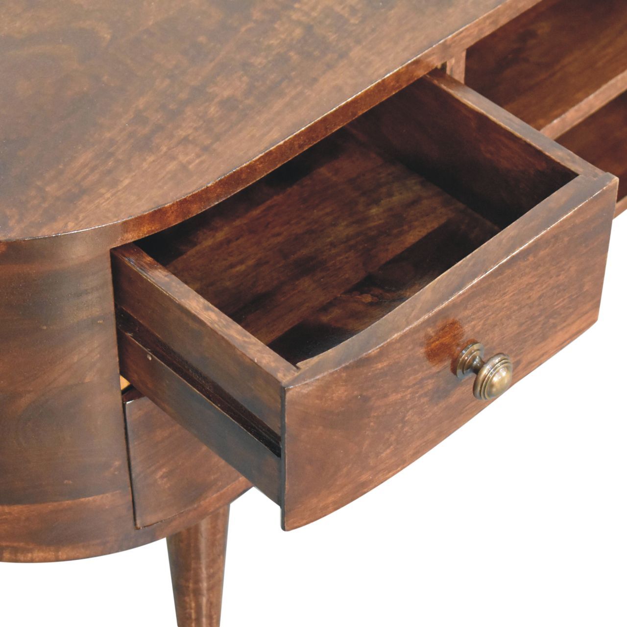 Solid Wood Rounded Entertainment Unit