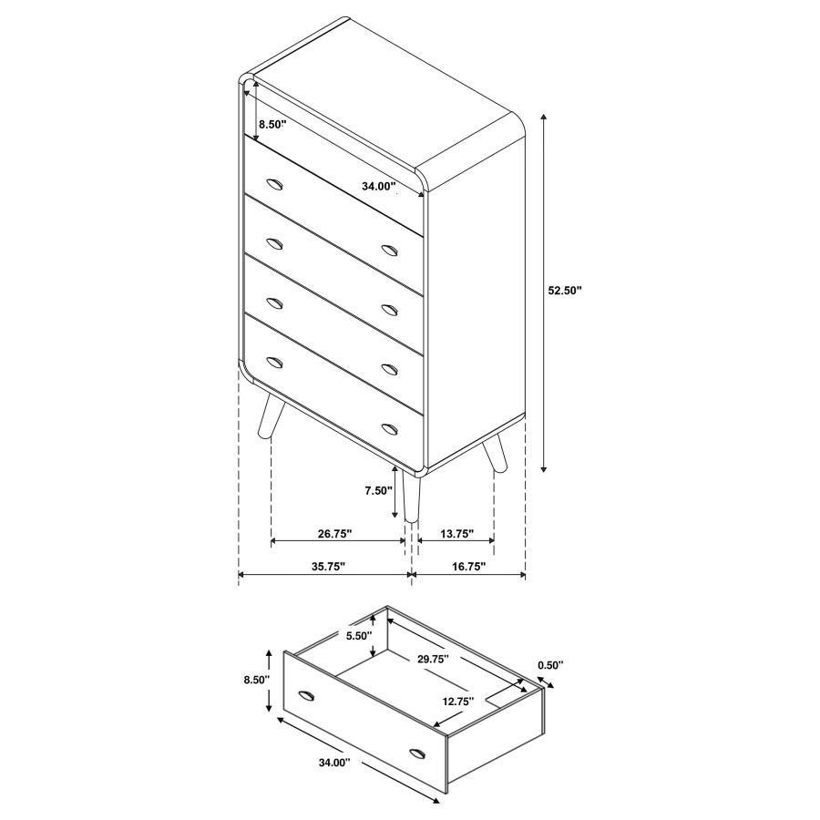 Robyn - 5-Drawer Bedroom Chest