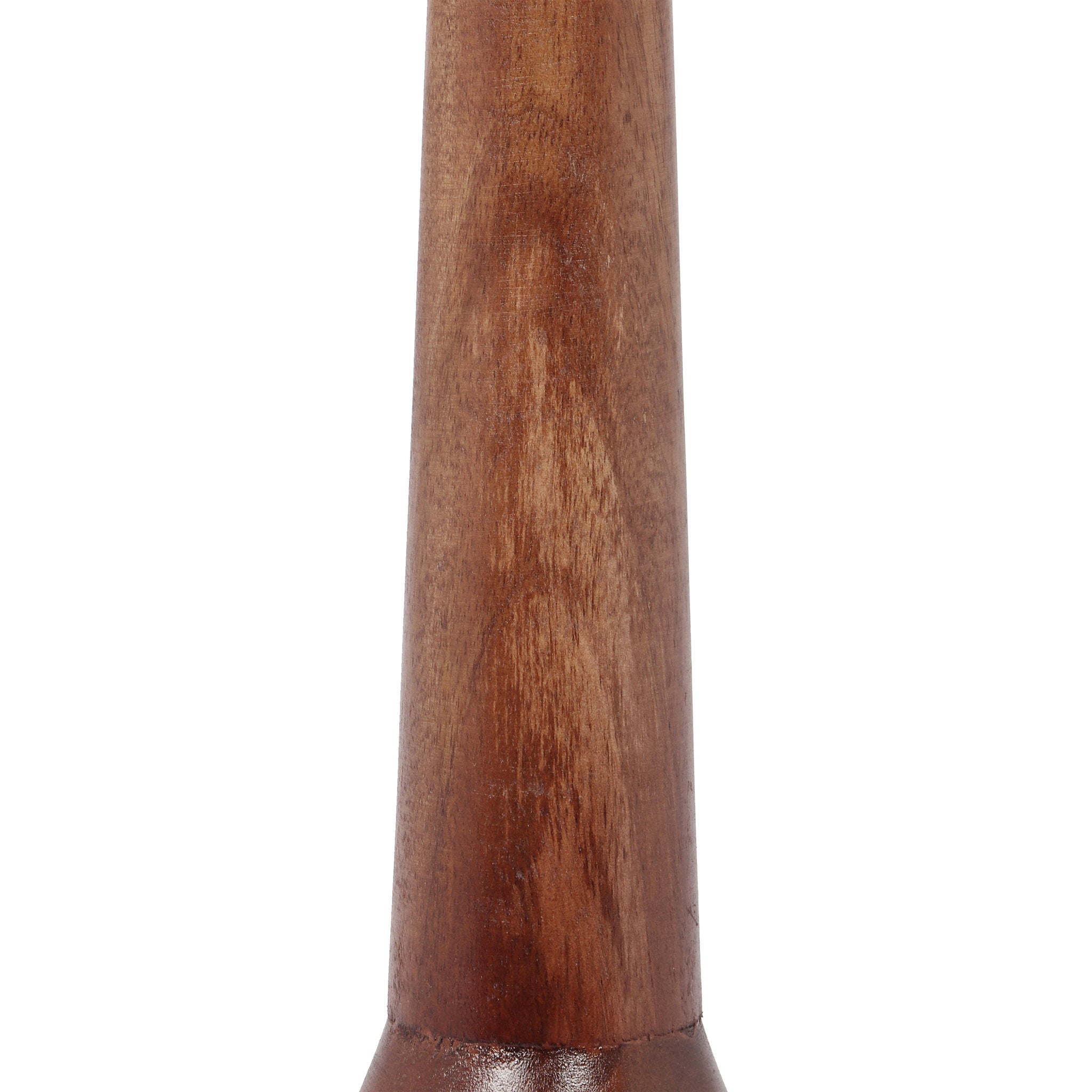 Modern Mango Wood Round End Table With Pedestal Base - Honey