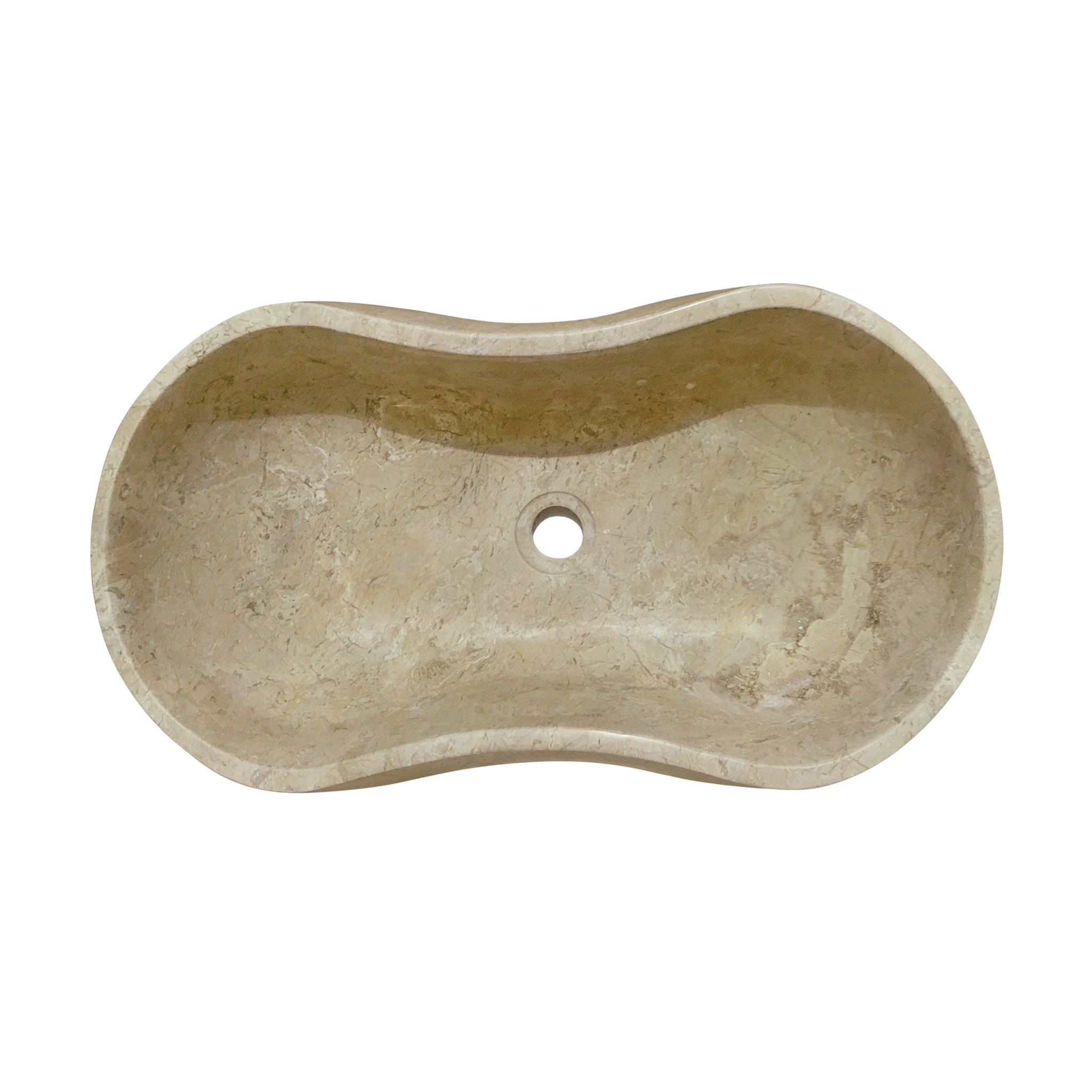 Bathroom Vessel Sink With Wavy Design