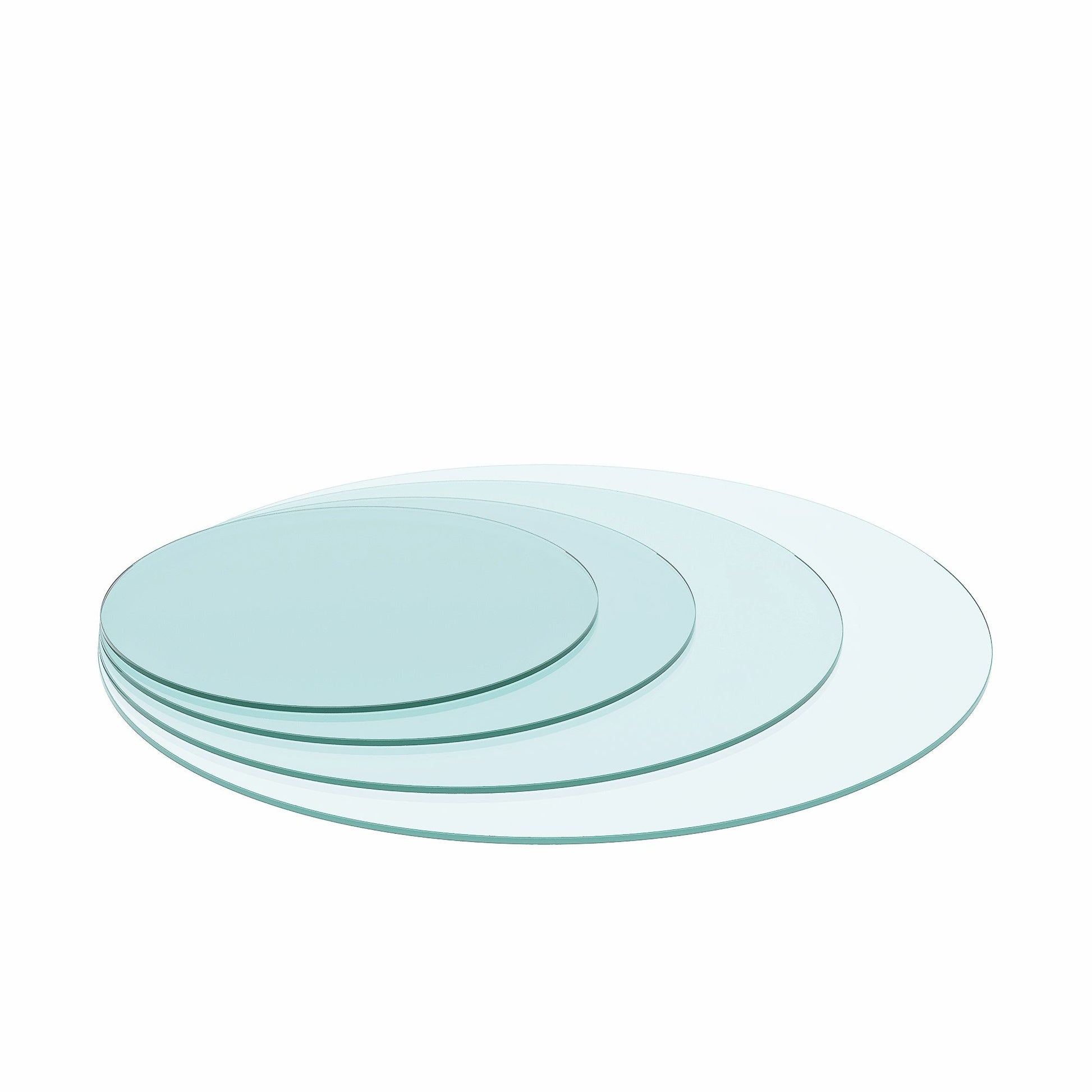 36" Round Tempered Glass Table Top Clear Glass 1 / 4" Thick Flat Polished Edge - Transparent - Best Buy Furniture
