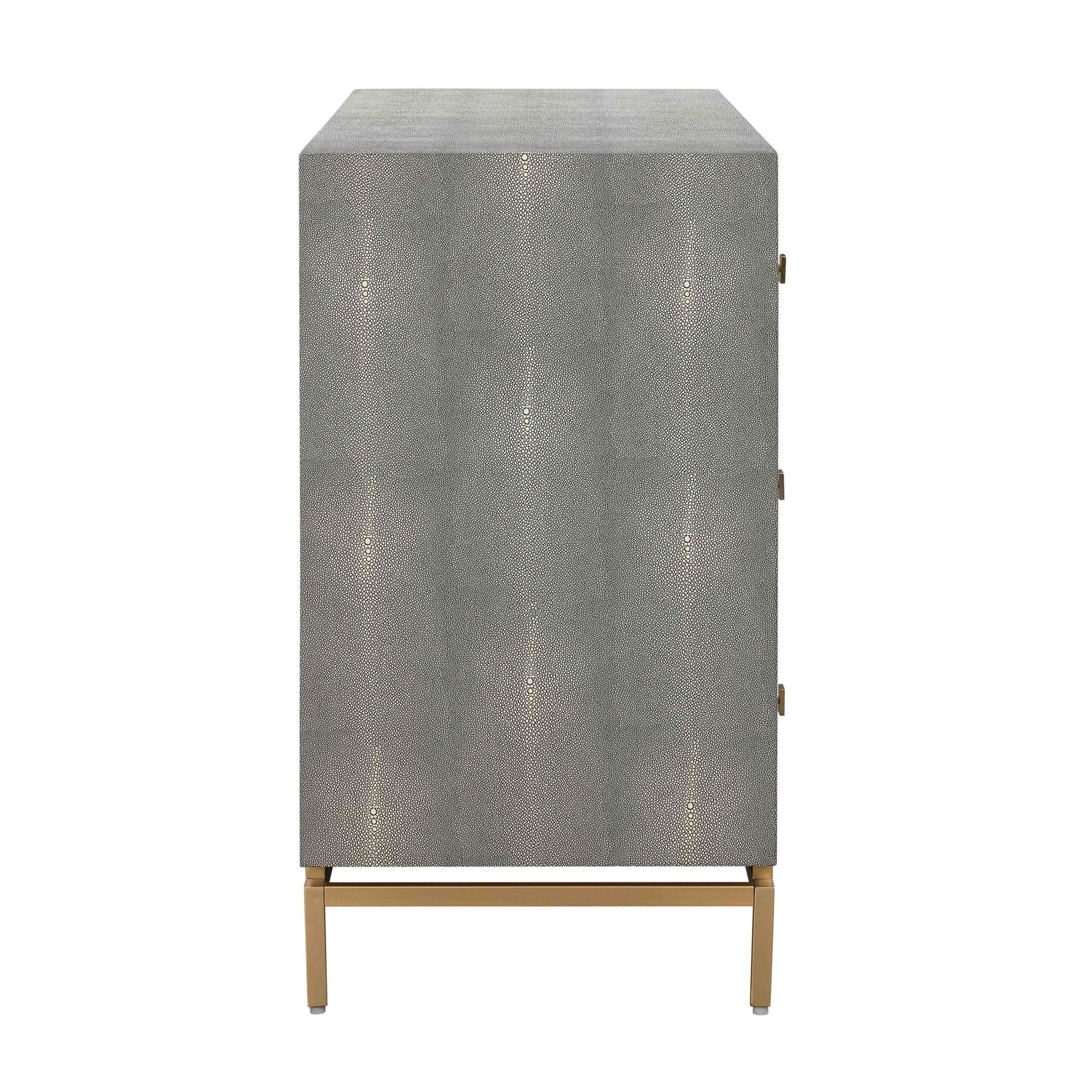 Pesce - Shagreen 6 Drawer Dresser - Gray