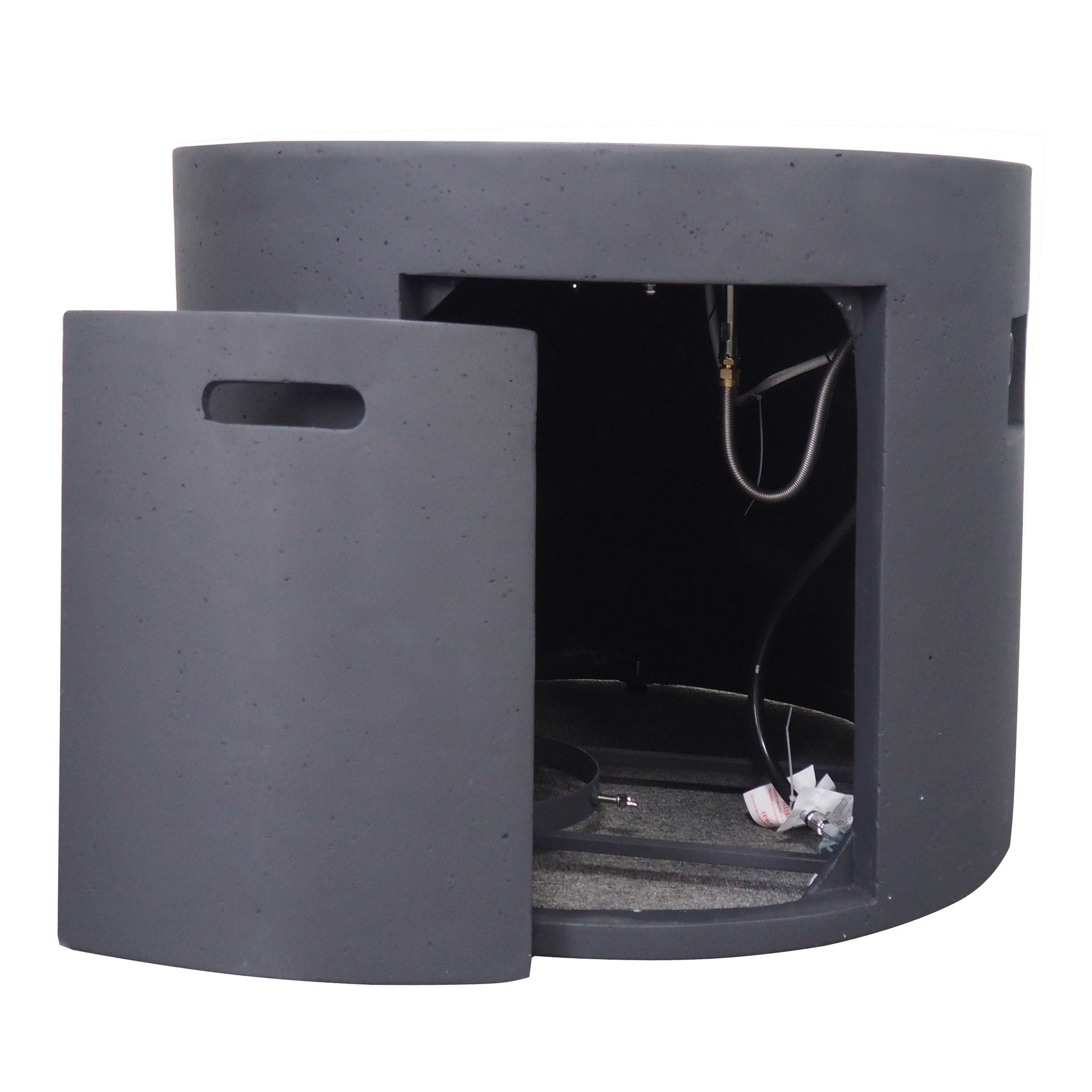 Round Iron Fire Pit With 40,000 Btu