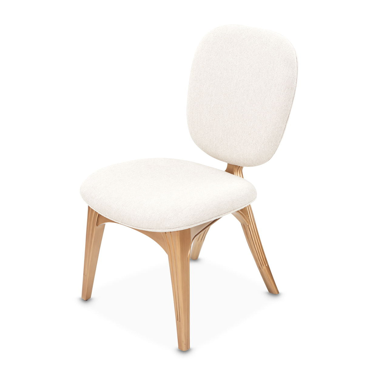 Camellia Field - Vanity Chair - Linen / Antique Gold