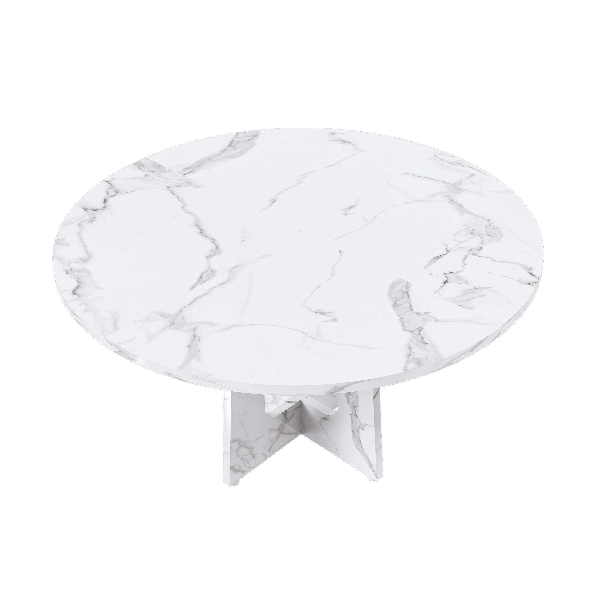 Round Dining Table For 4 - White
