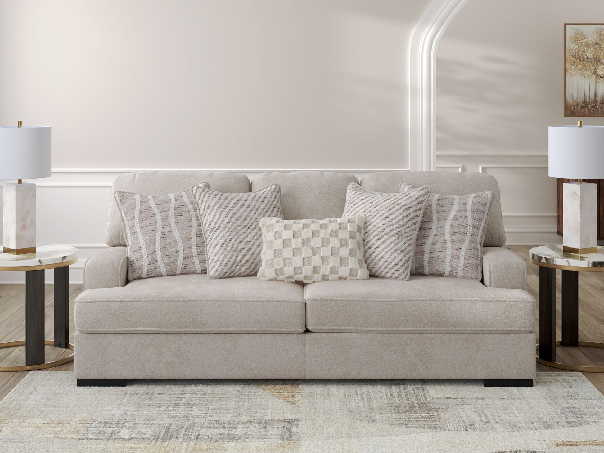 High Profile - Sofa - Taupe - Best Buy Furniture