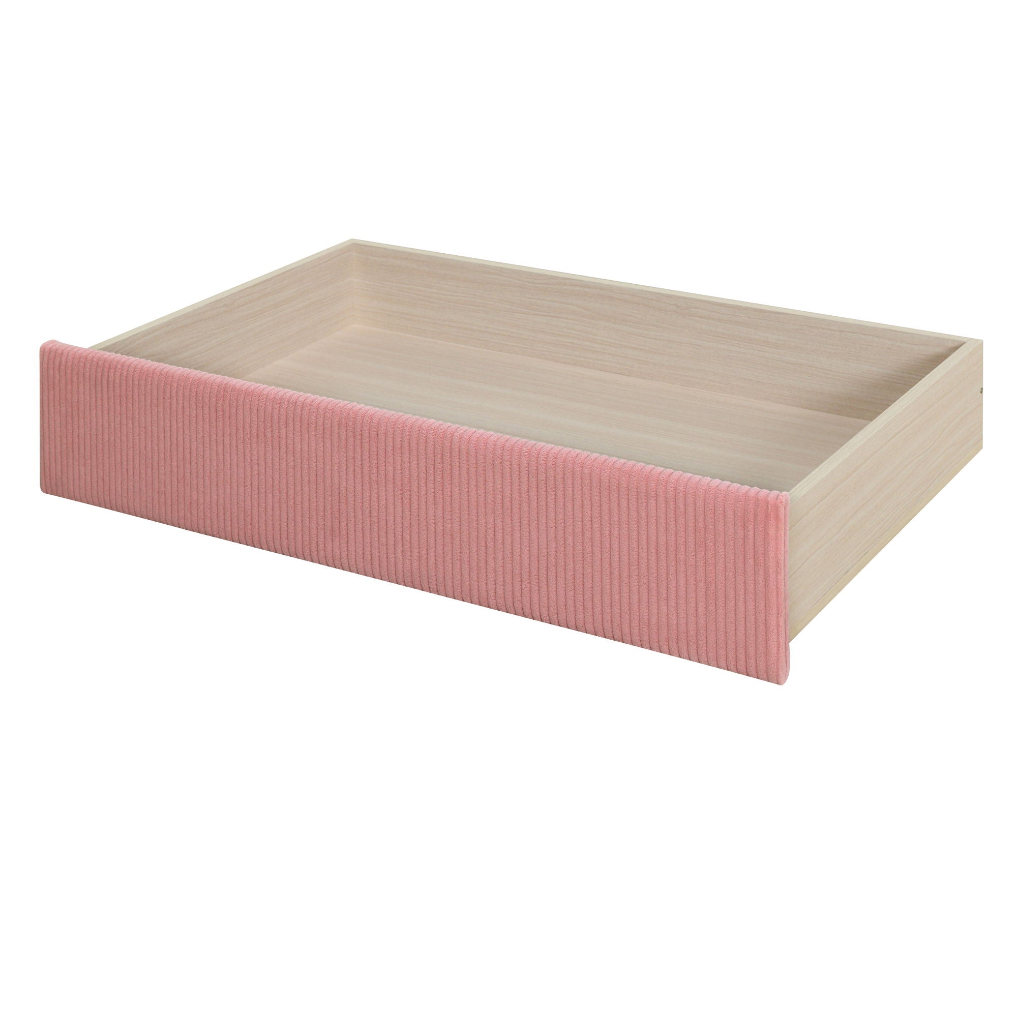 Corduroy Daybed With Two Drawers And Wood Slat