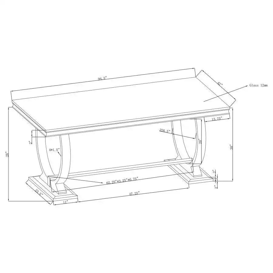 Antoine - Rectangle Dining Table