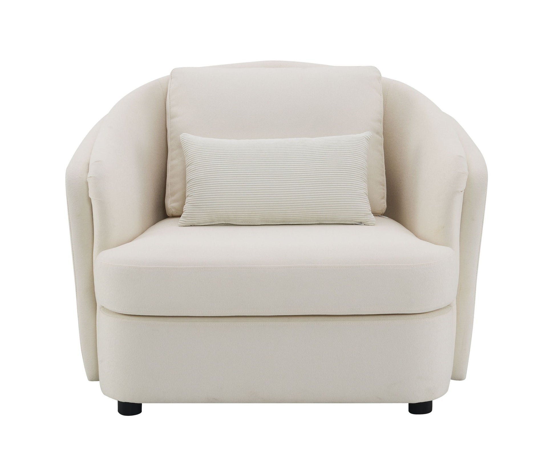 Mariko - Linen Chair With 1 Toss Pillow - Beige - Best Buy Furniture