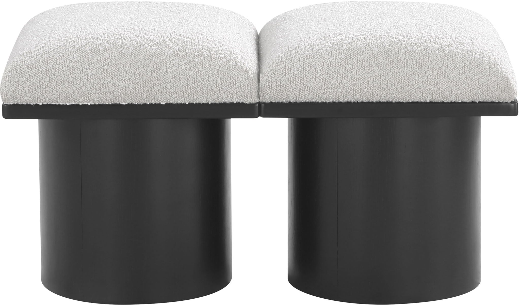 Pavilion - 2 Piece Modular Bench With Black Base