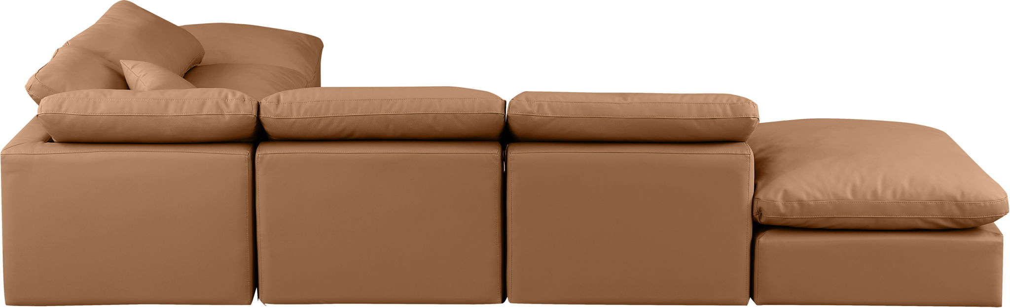 Indulge - Faux Leather 6 Piece Modular Armless Sectional