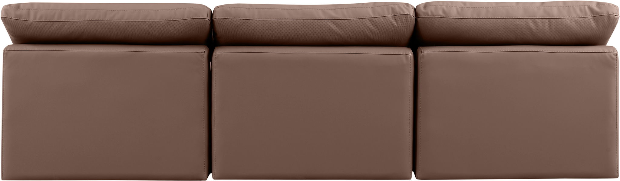 Indulge - Faux Leather 3 Seat Modular Armless Sofa
