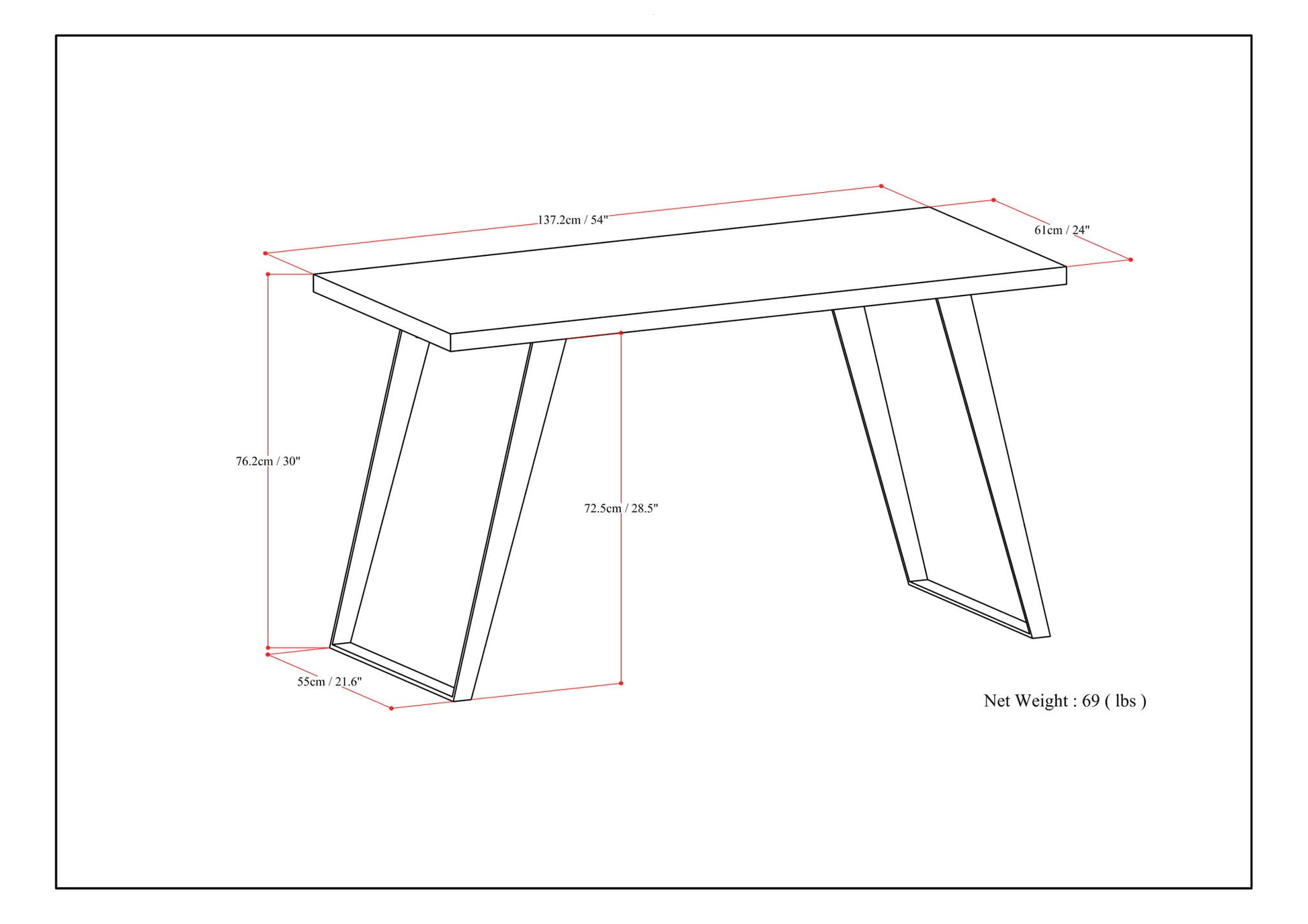 Lowry - Flat Top Desk - Rustic Natural Aged Brown - Best Buy Furniture