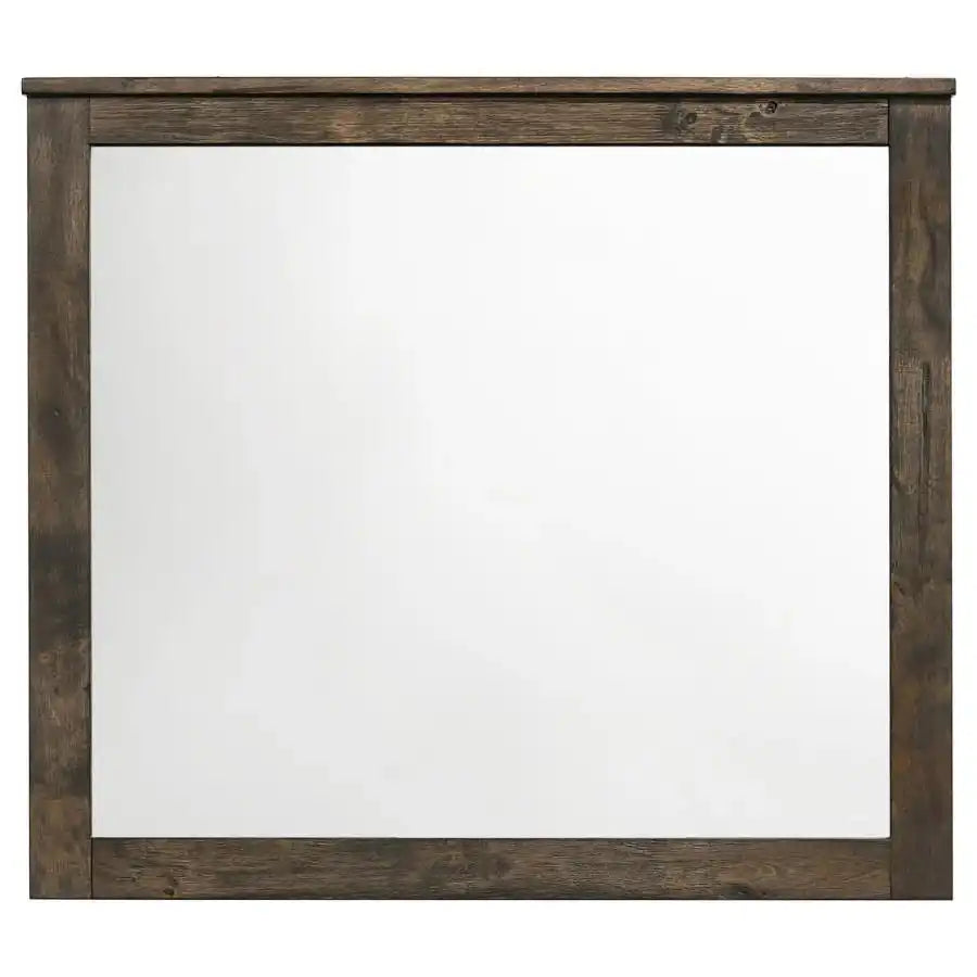 Woodmont - Dresser Mirror - Rustic Golden Brown - Best Buy Furniture