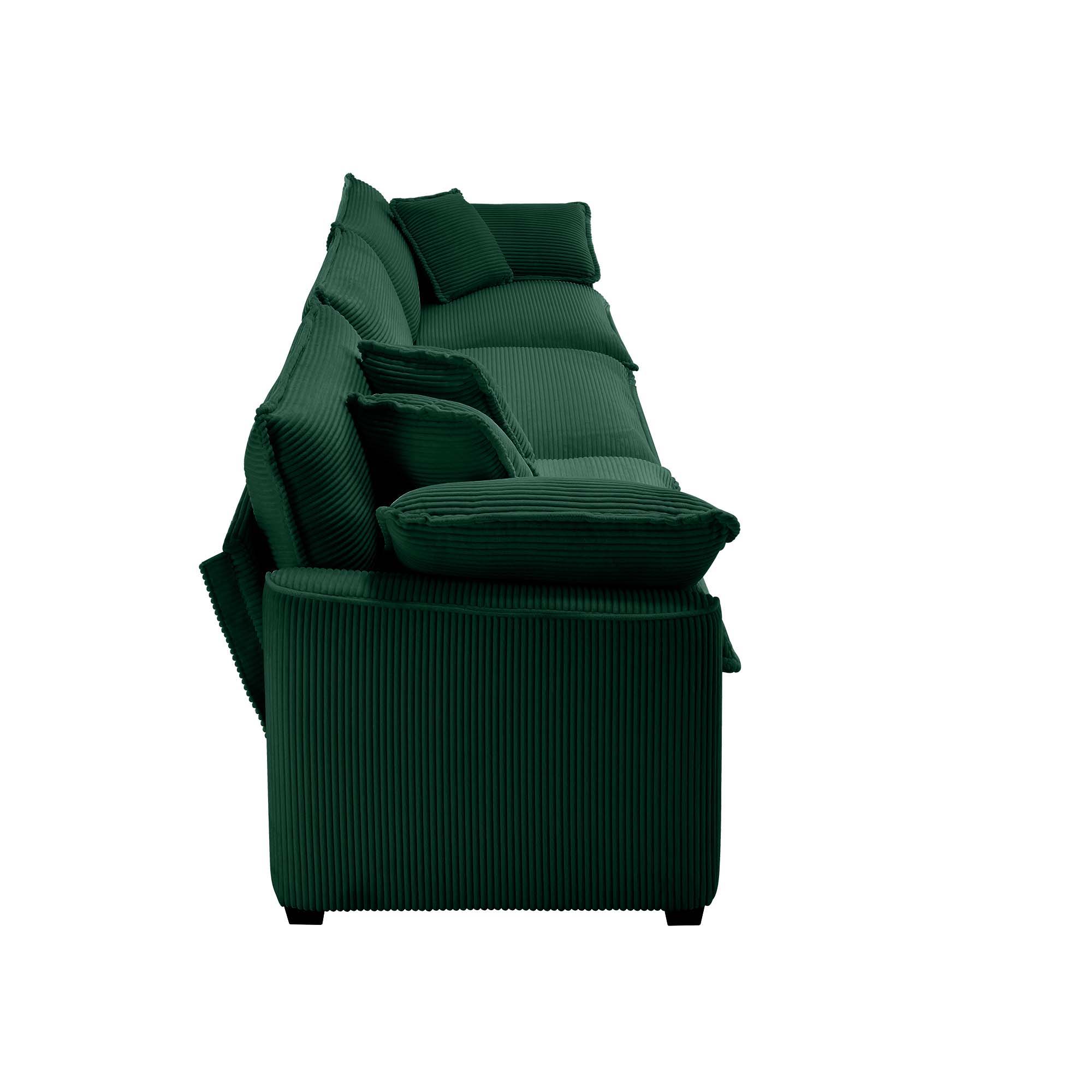 Elegant Corduroy Oversized Sectional Sofa Set With Deep Seats And Flexible Layout