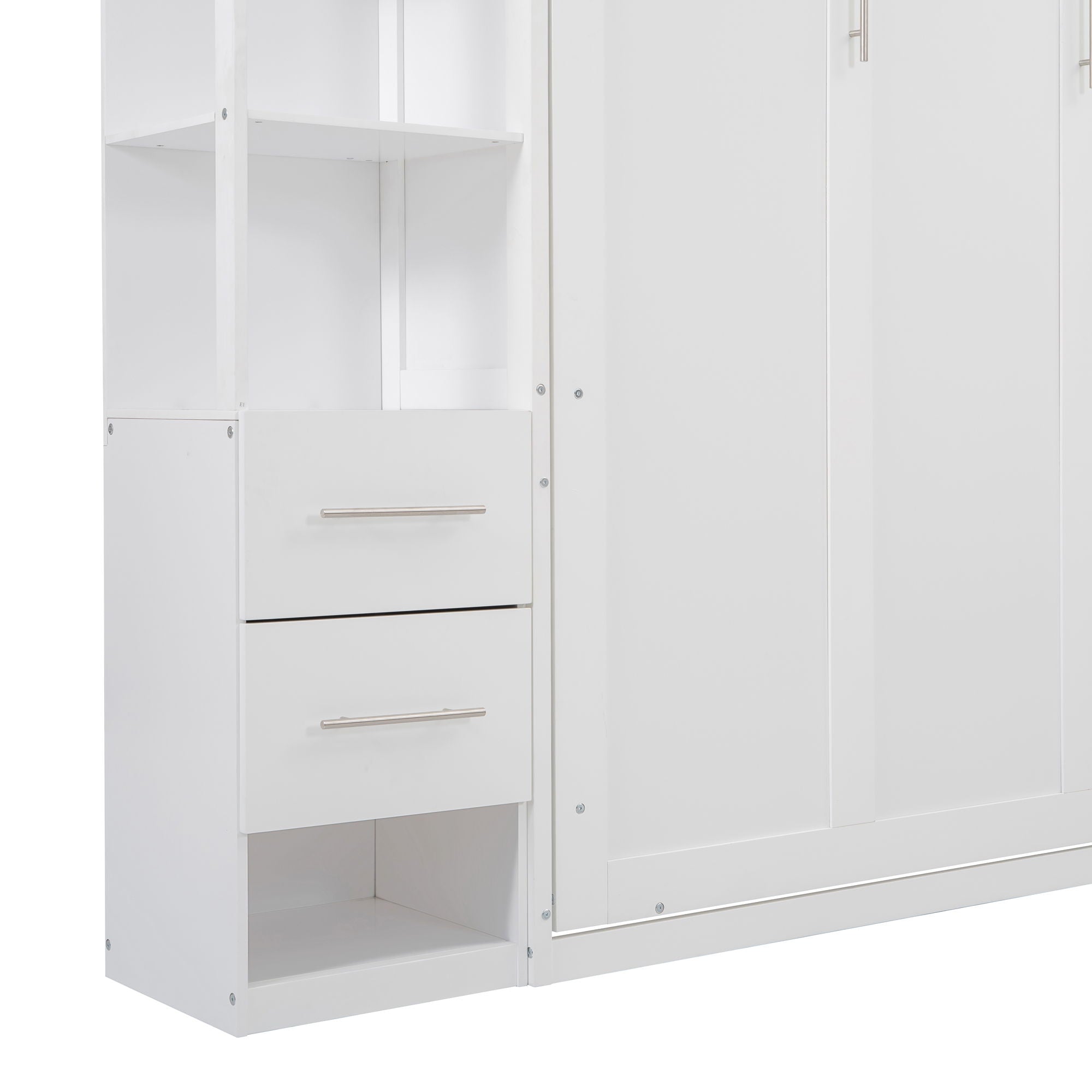 Murphy Wall Bed With Shelves, Drawers And LED Lights