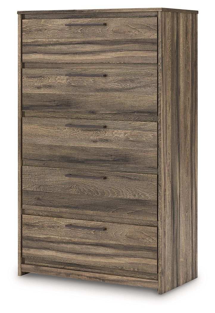 Elbrim - Five Drawer Chest - Brown - Best Buy Furniture