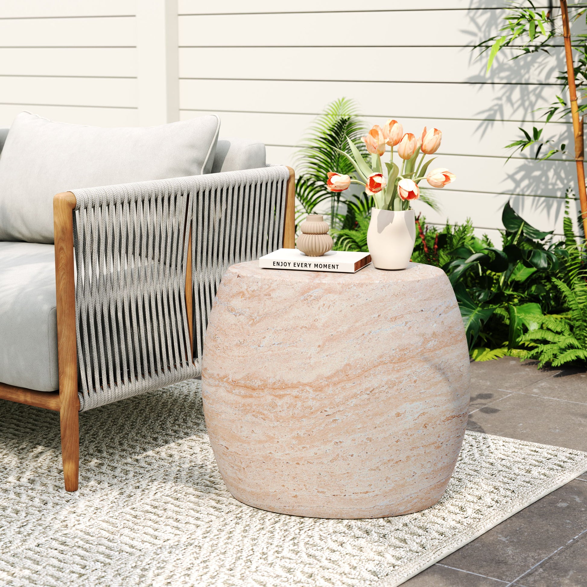 Outdoor Oval Shaped Side Table - Best Buy Furniture