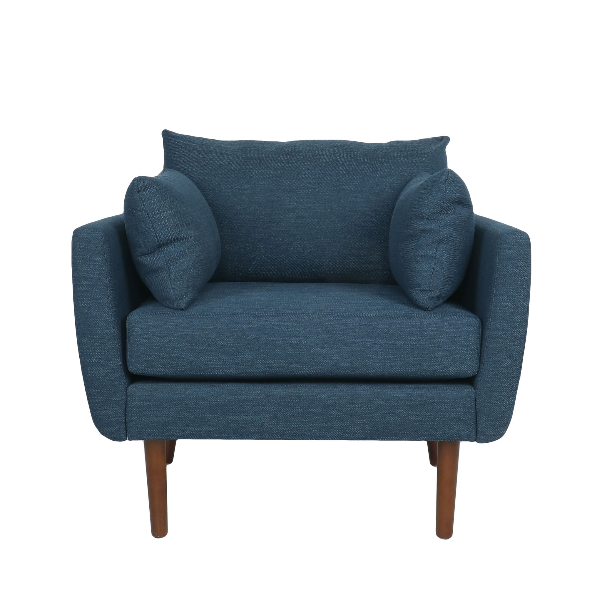 Luminate - Upholstered Fabric Club Chair With Tapered Legs And 2 Accent Pillows