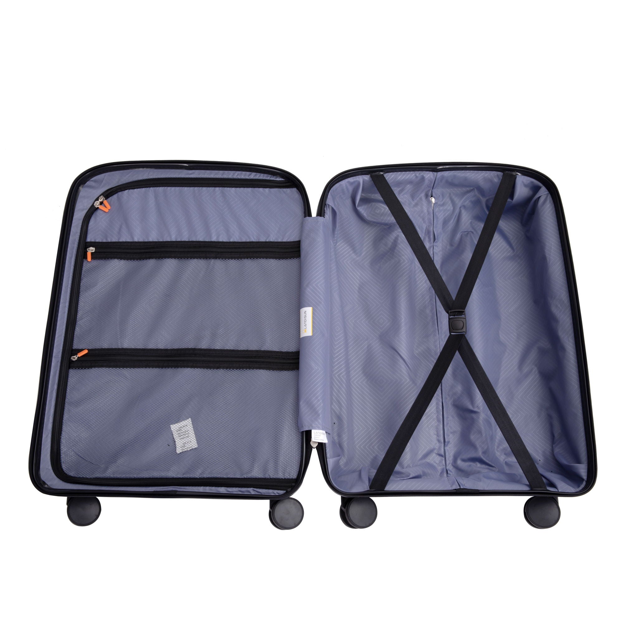 3 Piece Set Expandable Hardshell Suitcase Double Spinner Wheels