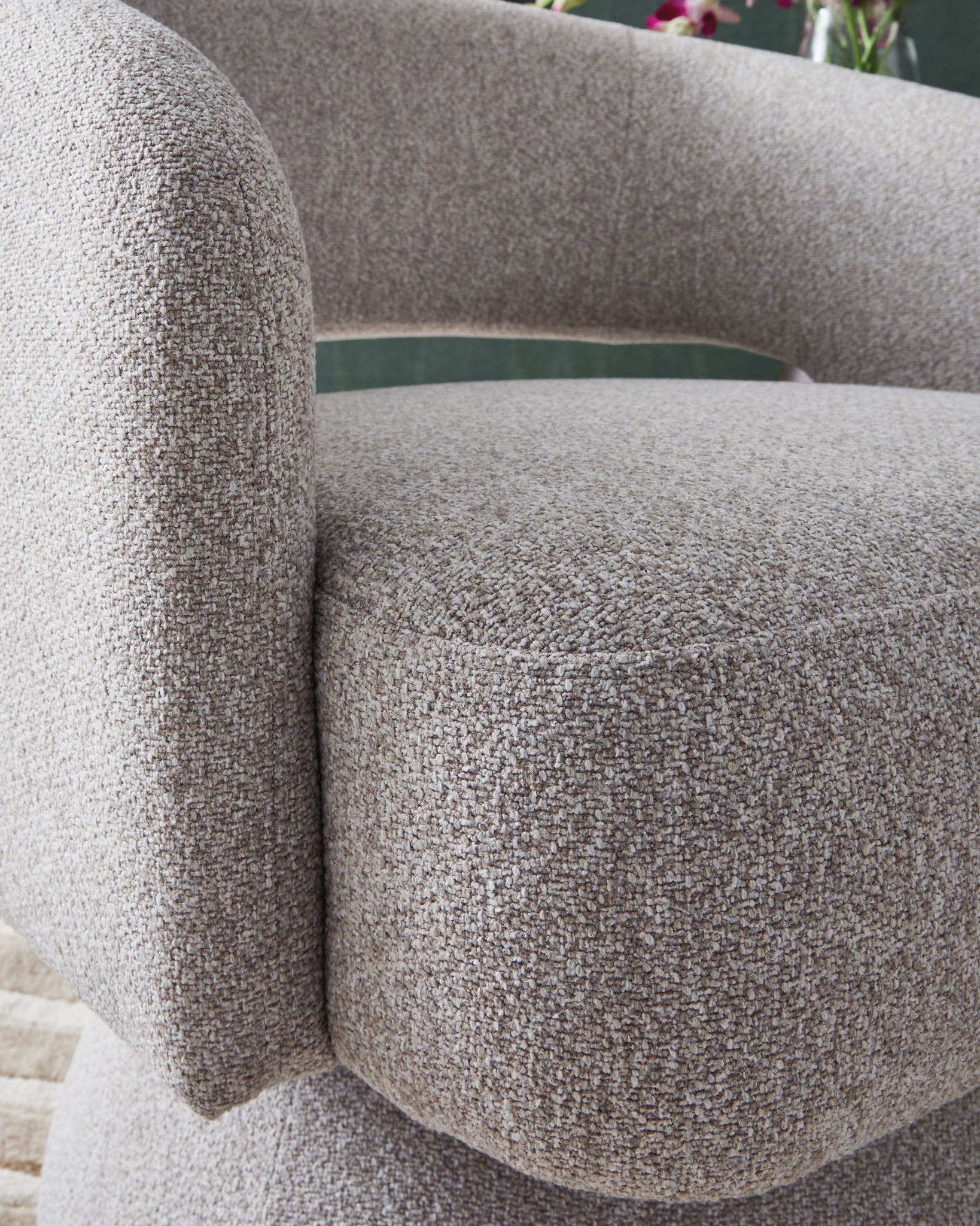 Nashkins - Swivel Accent Chair - Pebble - Best Buy Furniture