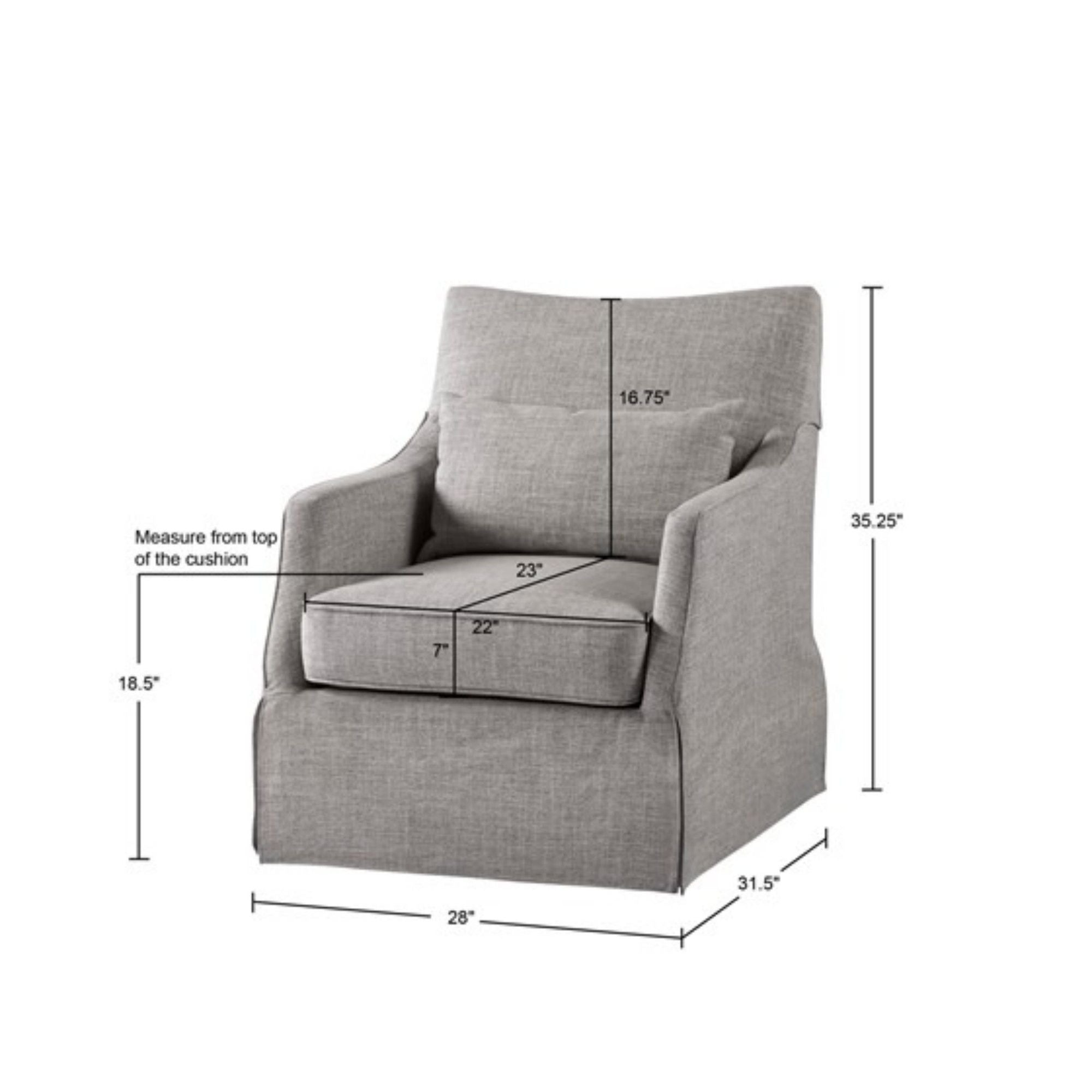 Traditional Design London Skirted Swivel Chair - Best Buy Furniture