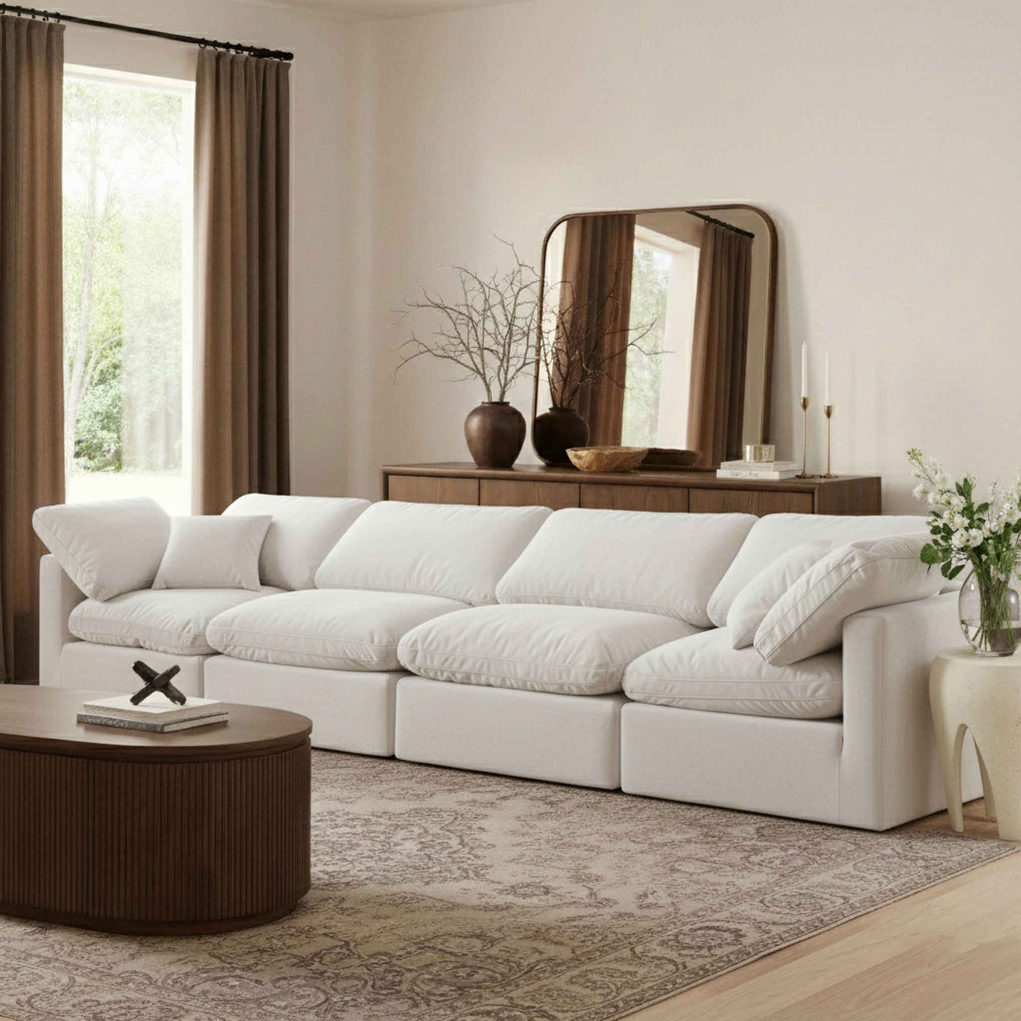 Indulge - Velvet 4 Seat Modular Sofa