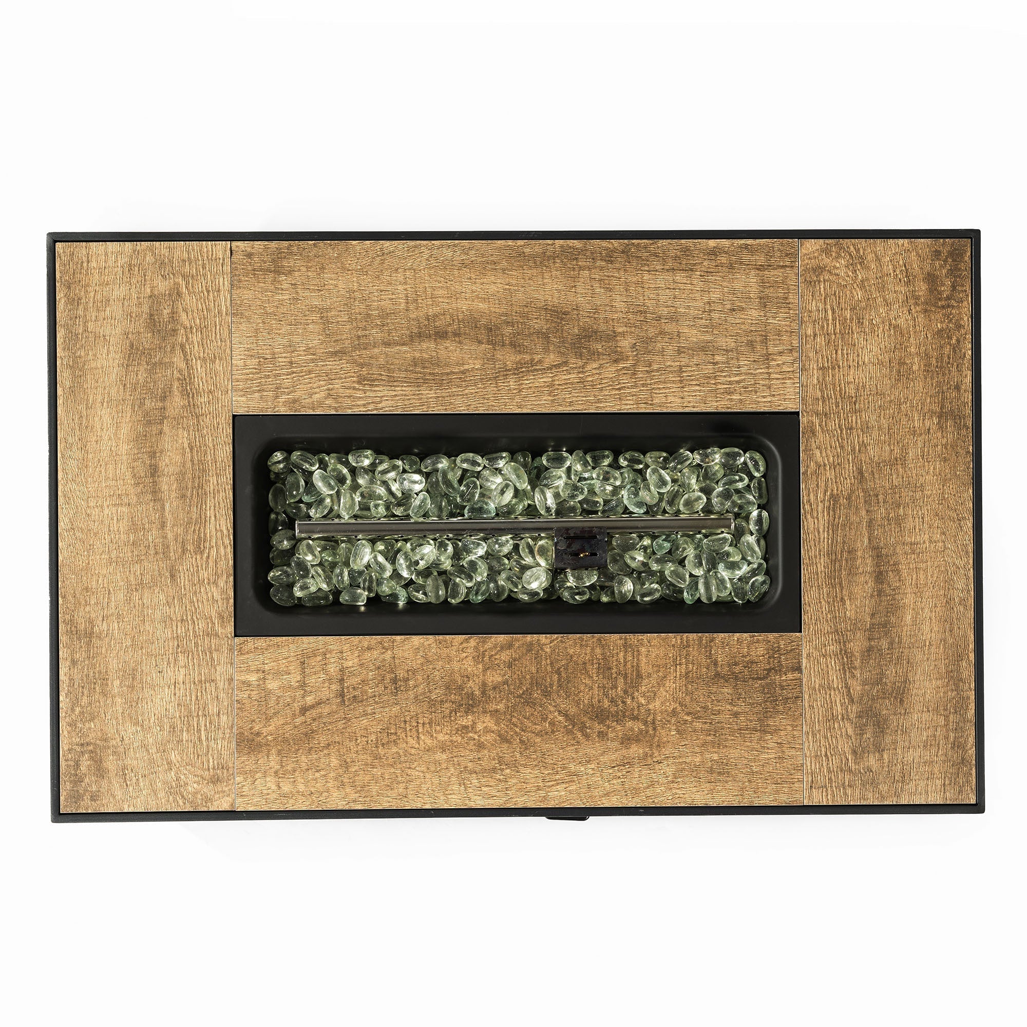 32" Propane Gas Fire Pit Table with Propane Tank Cover - Dark Gray